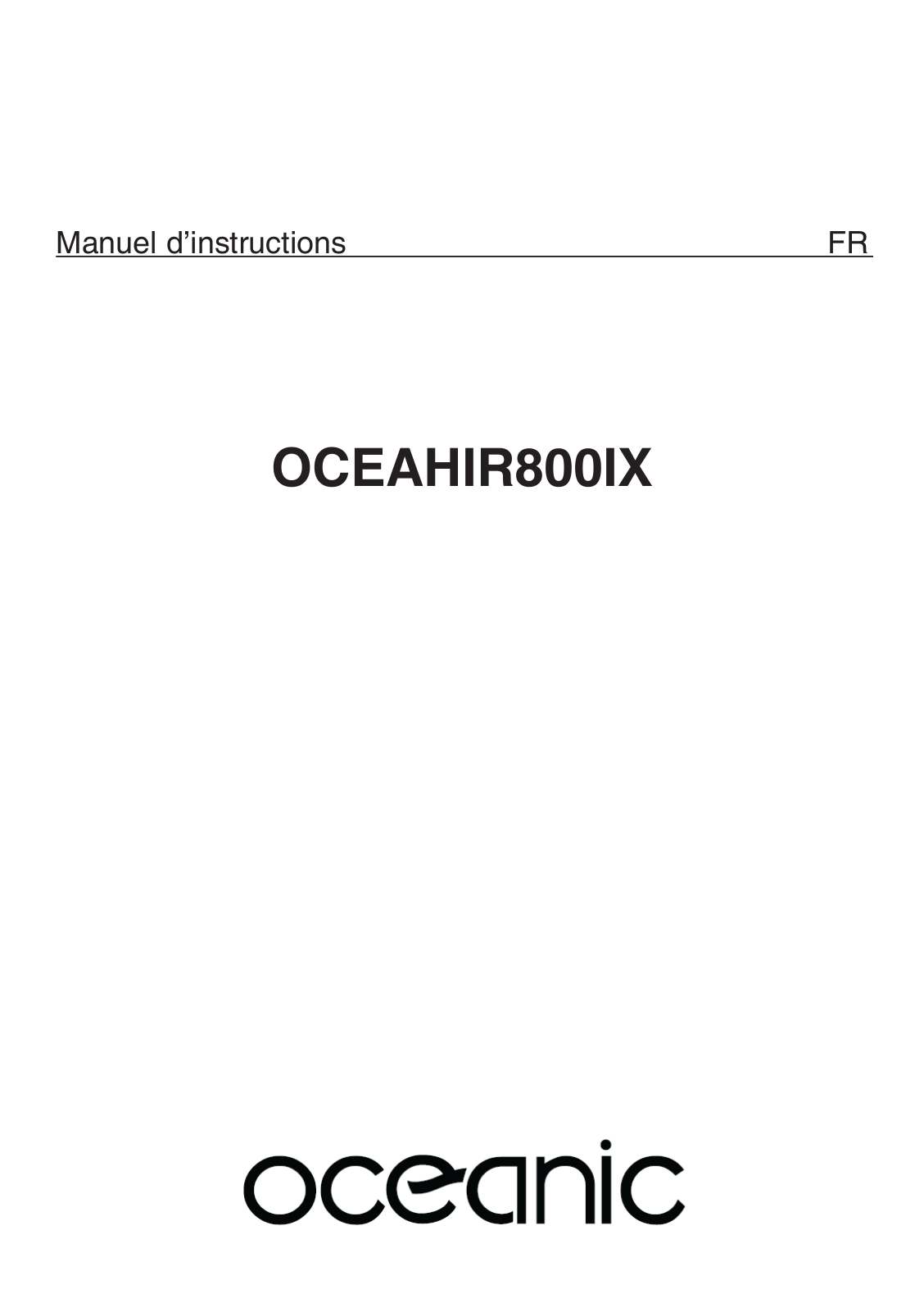 Oceanic OCEAHIR800IX User Manual