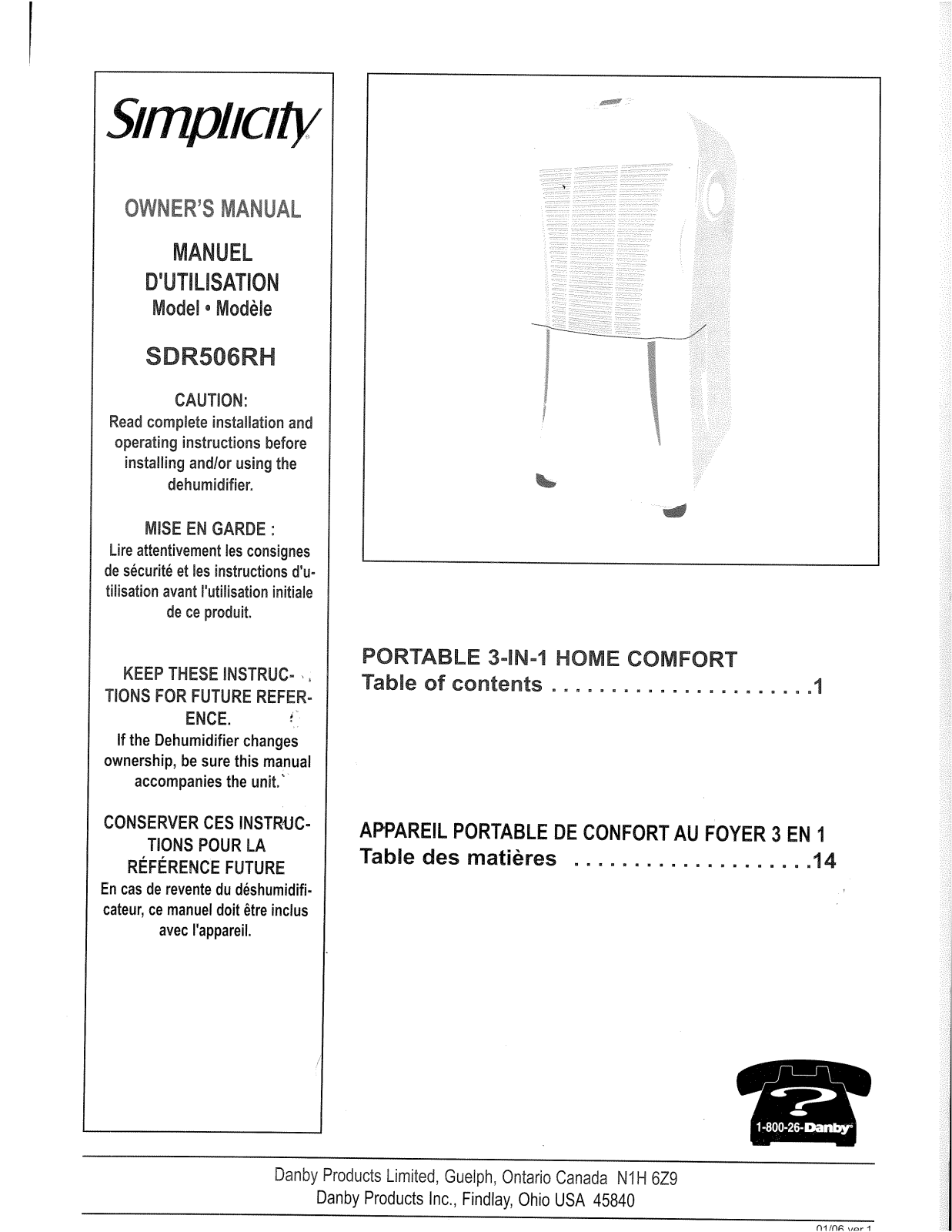 Danby SDR506RH User Manual