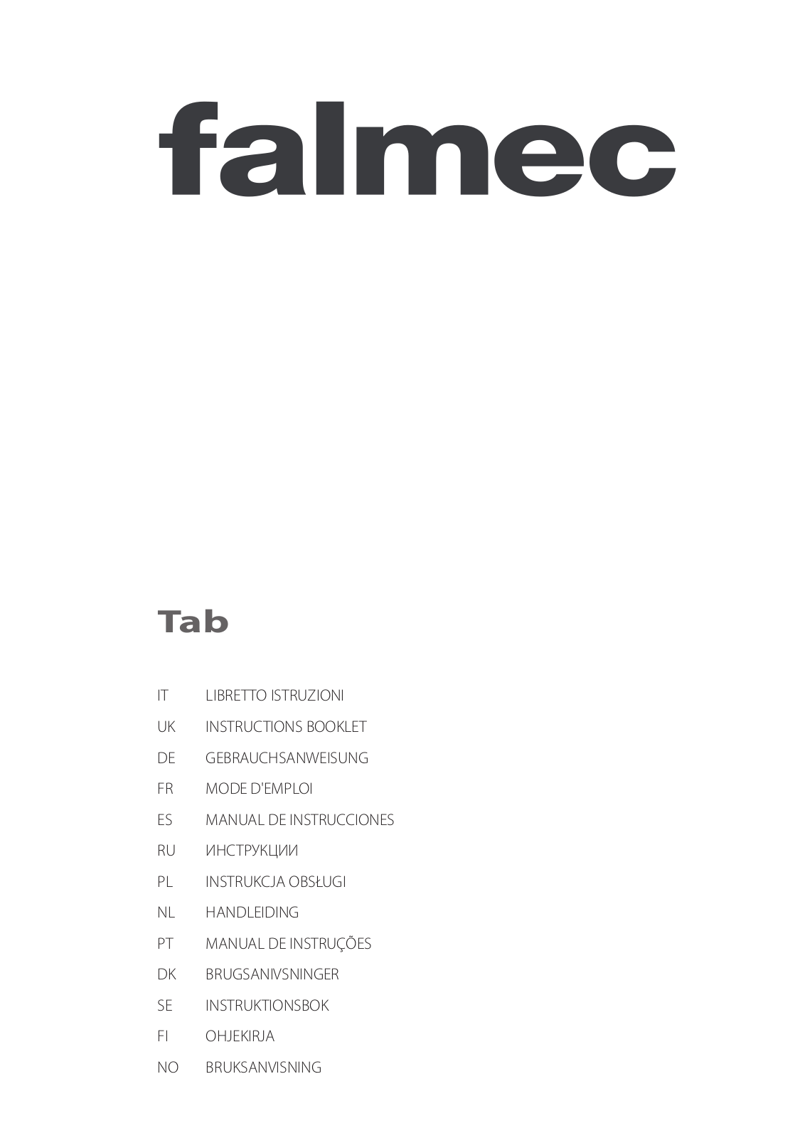 Falmec TAB1210, TWISTER, TAB1220, TAB1260 User Manual