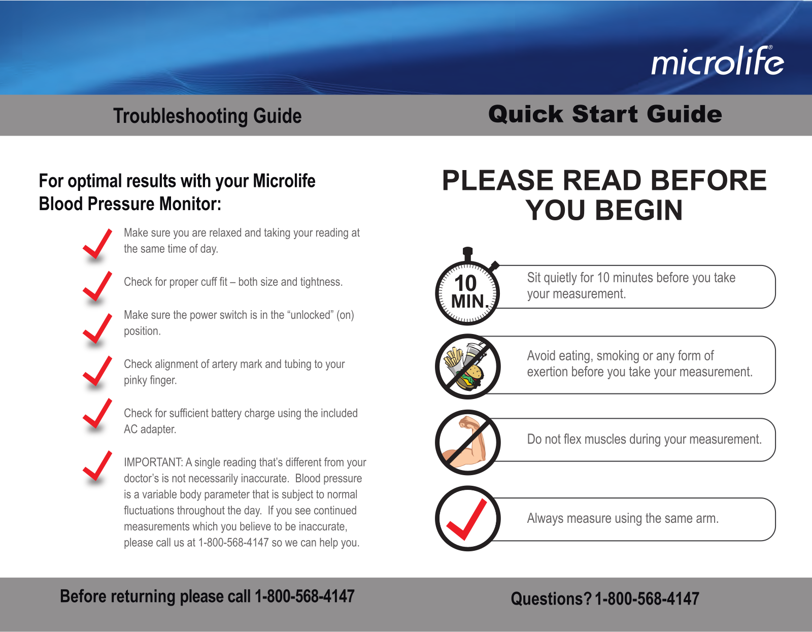 microlife BP3GTI-6X Quick Start Guide