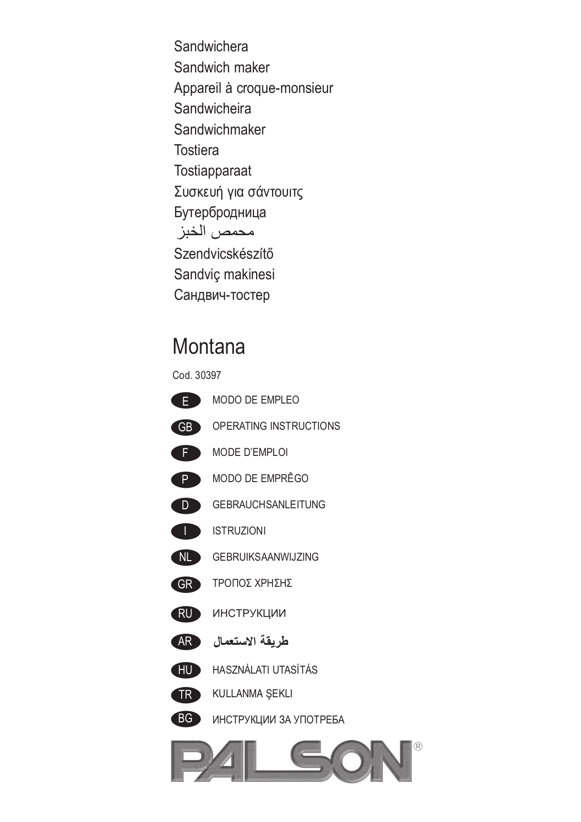 PALSON MONTANA User Manual