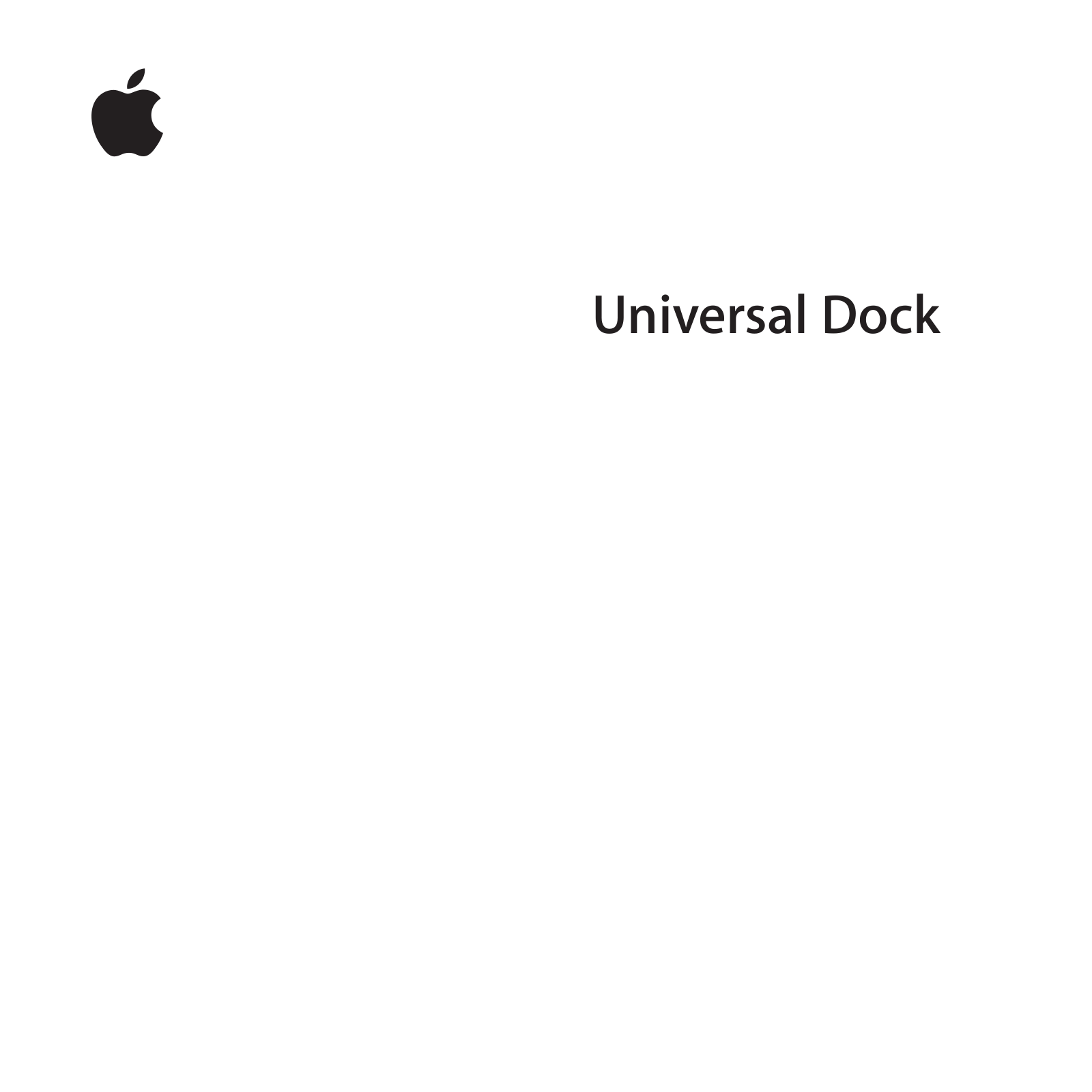 Apple Universal Dock, ZM034-4948-A User Manual