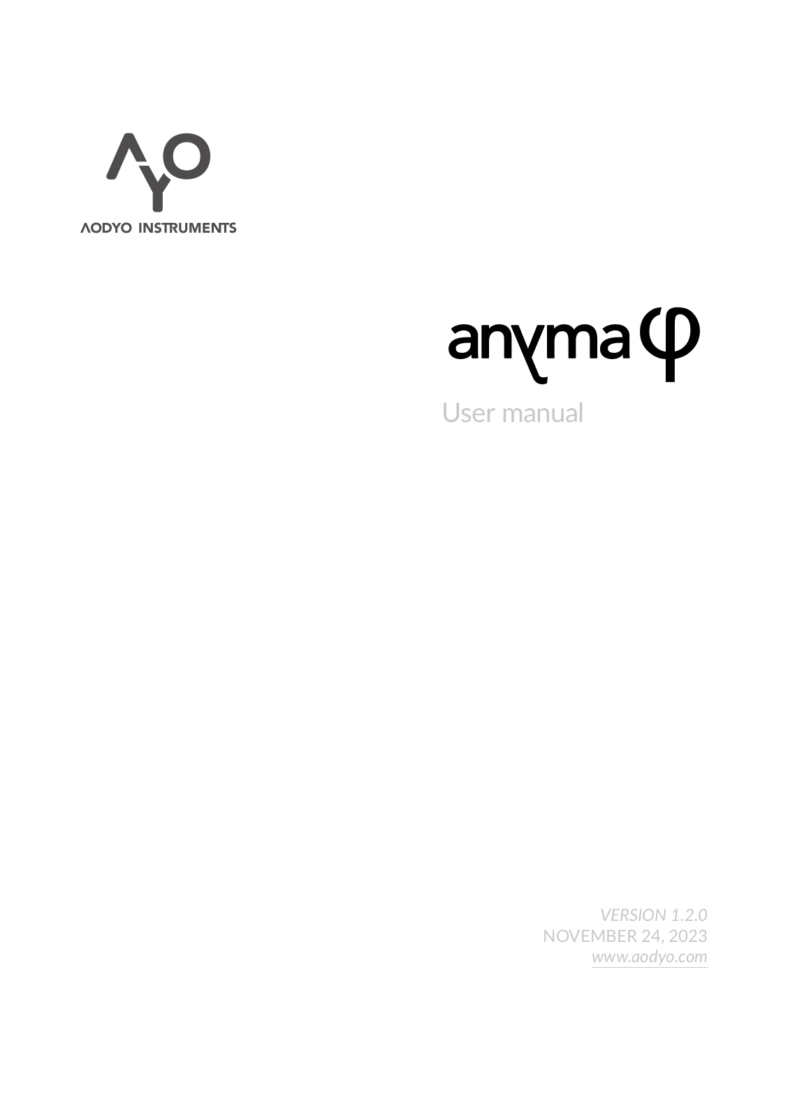 Aodyo Anyma Phi User guide - ManualMachine.com