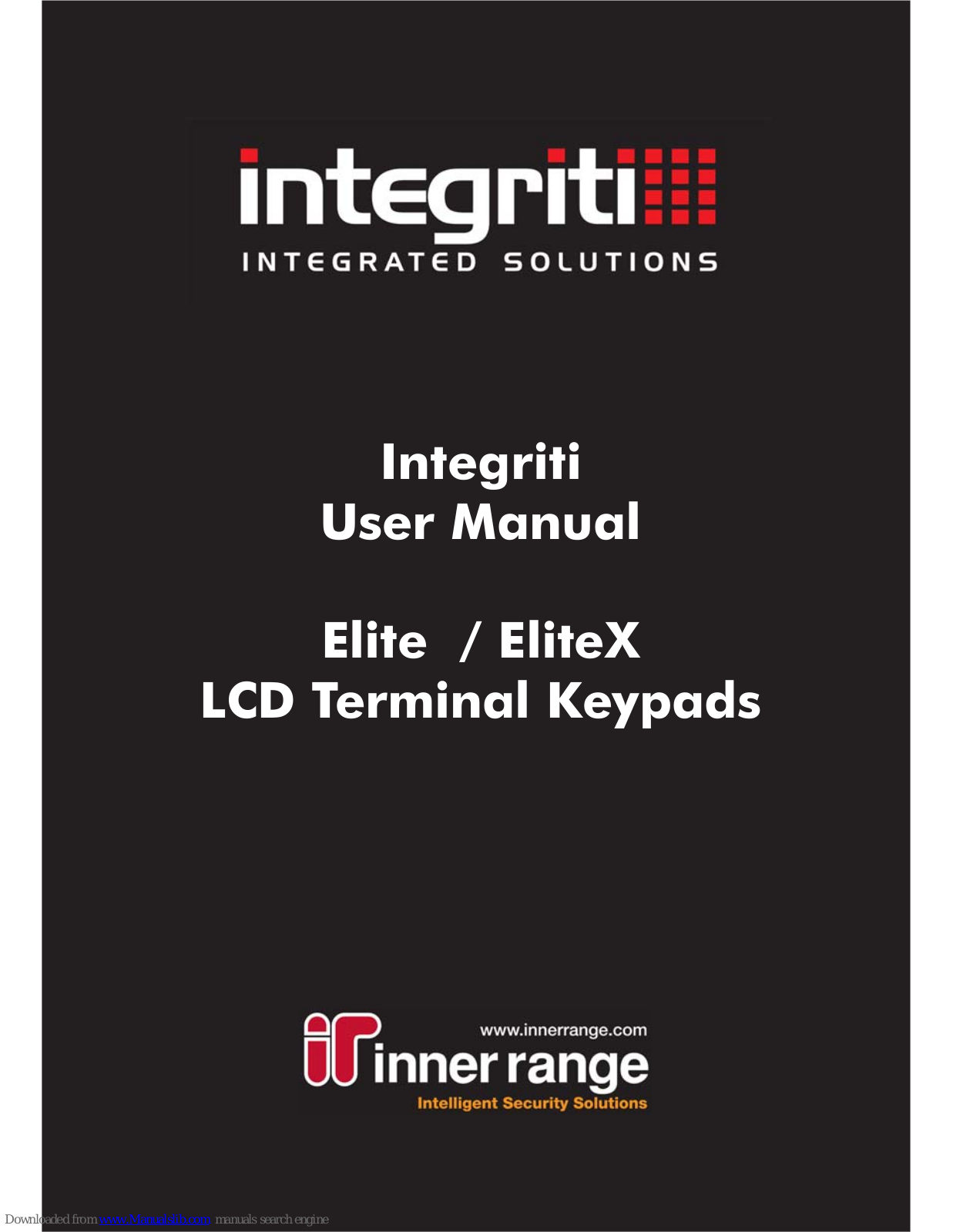 Inner Range Integriti Elite, Integriti Elite X User Manual