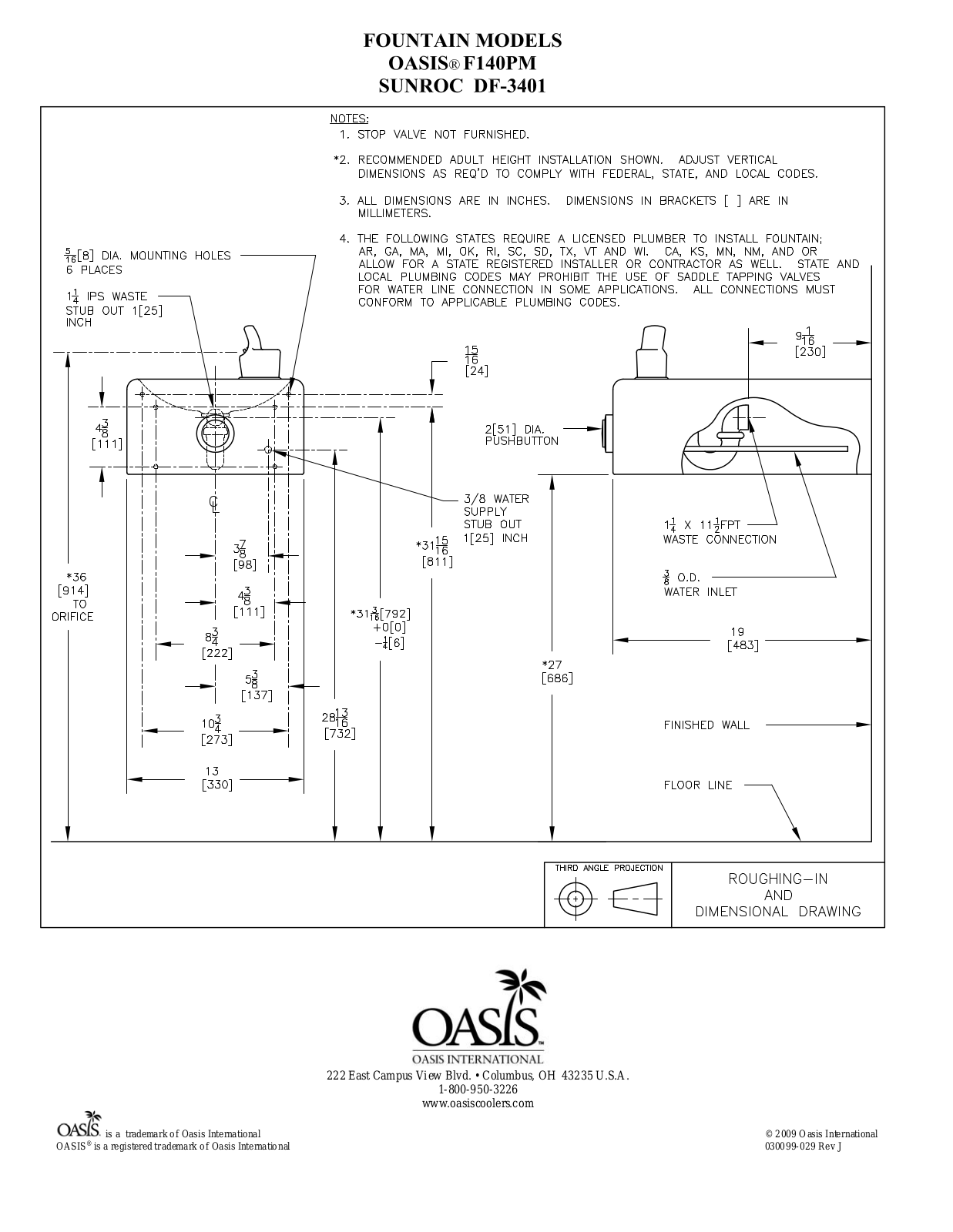 Oasis F140PM, DF3401 Owner’s Manual