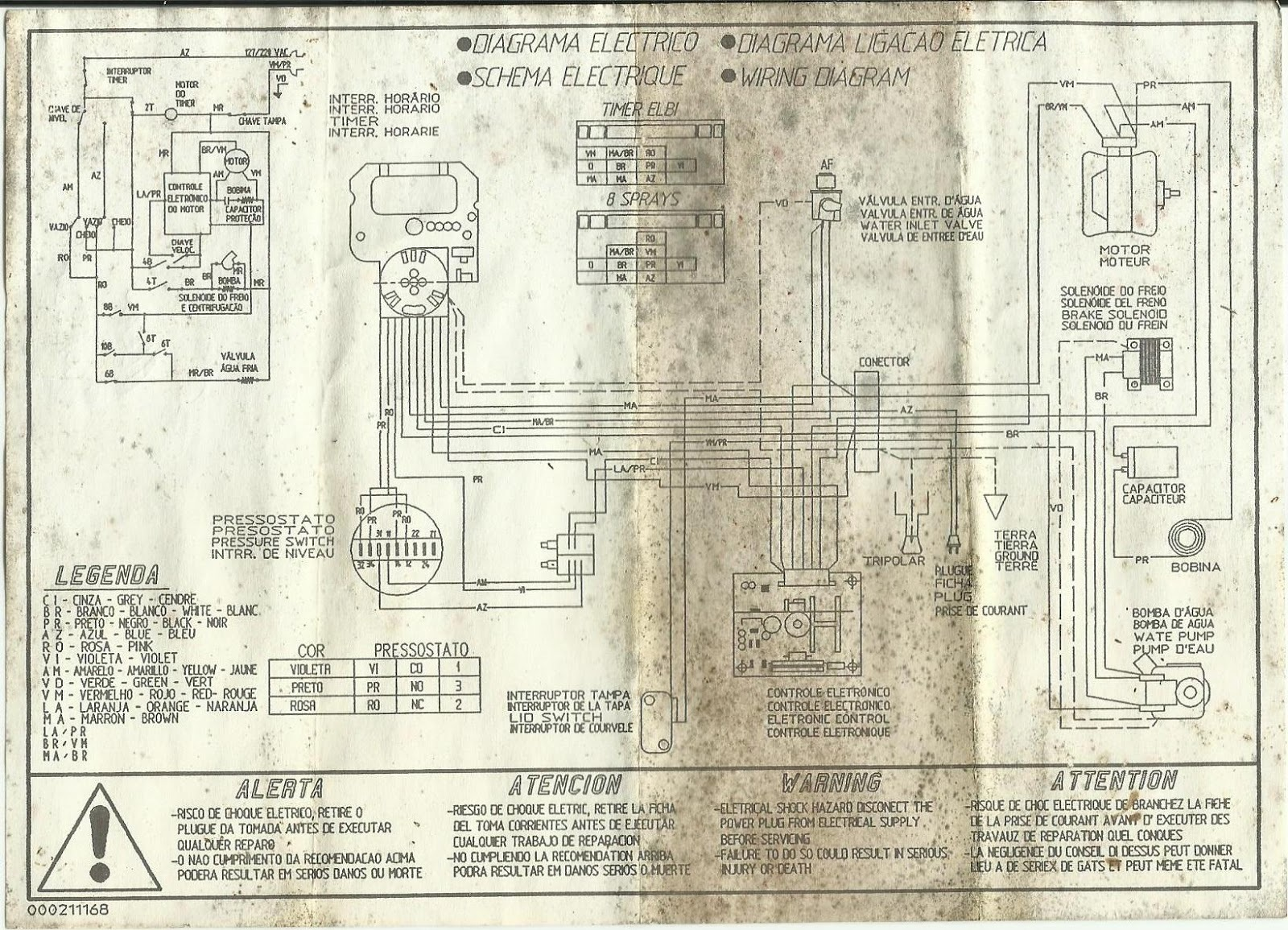 Brastemp BWR22A Schematic