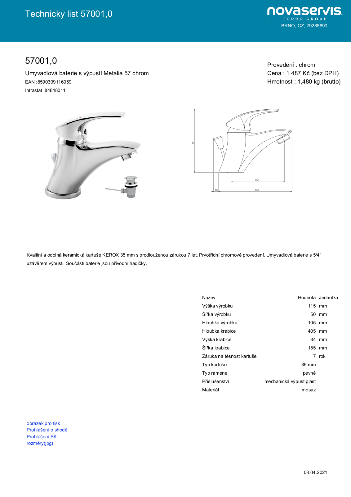 Novaservis 57001.0 User guide - ManualMachine.com