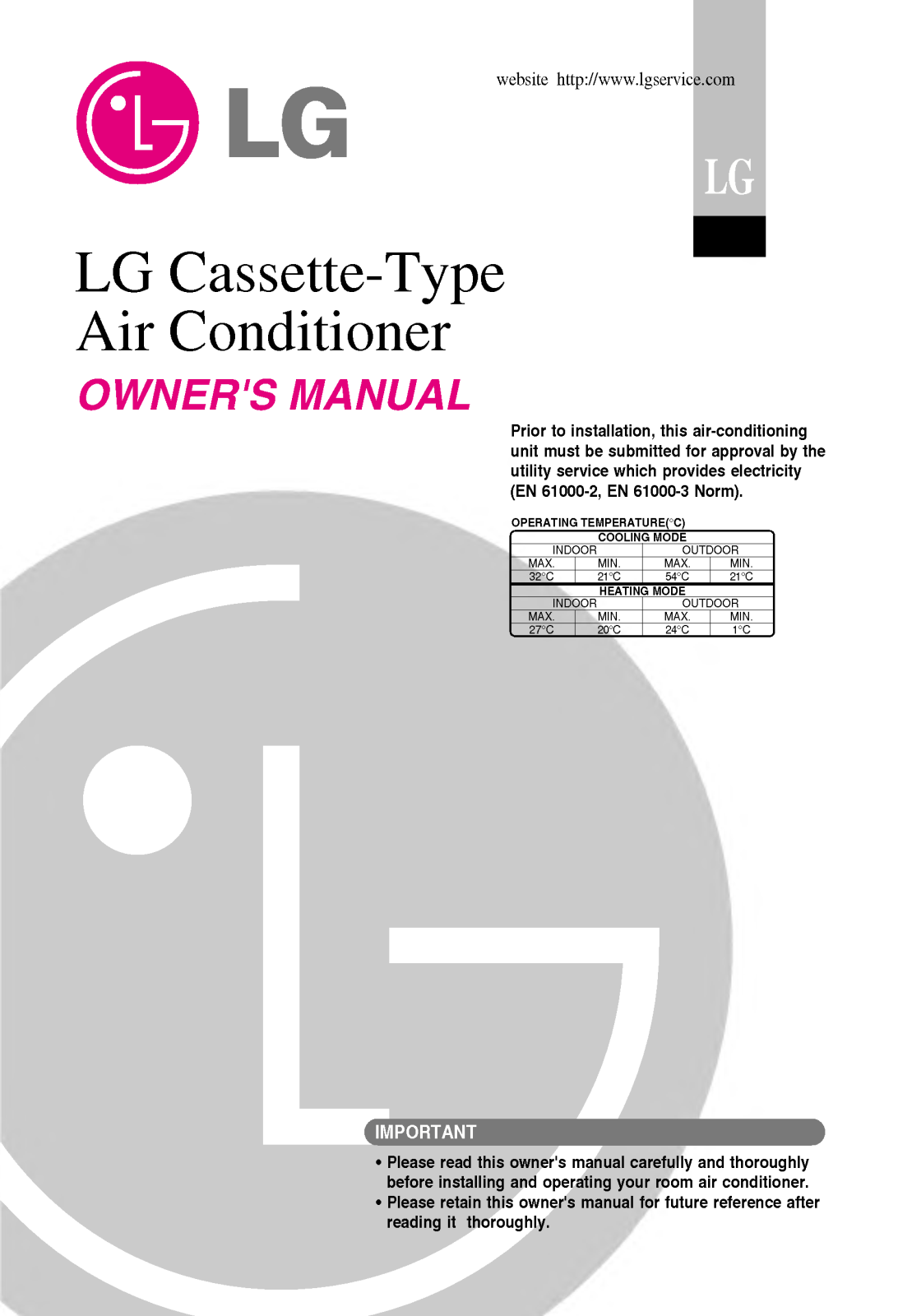 LG UT24, UT36 User Manual
