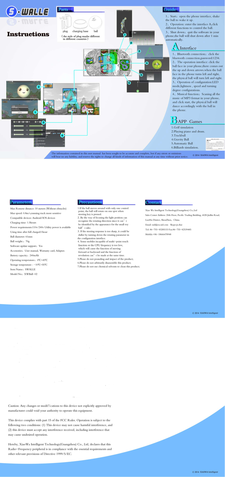 XiaoWa Intelligent Technology 02 User Manual