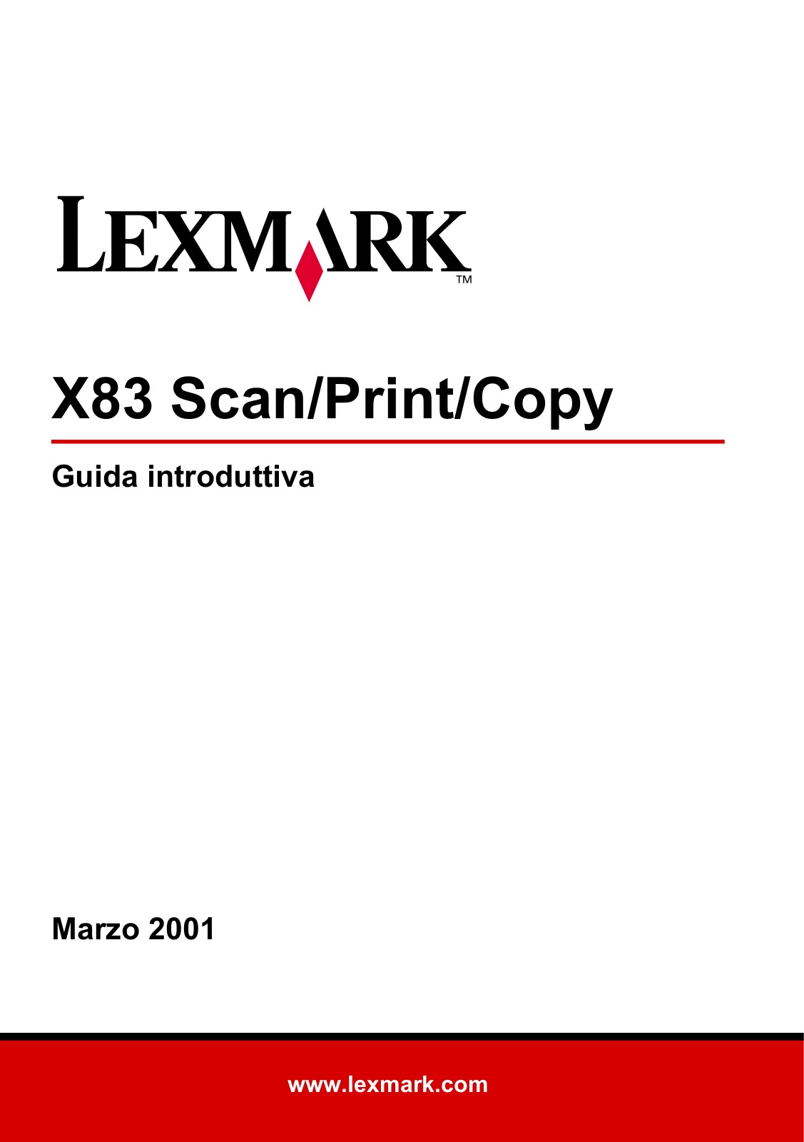 Lexmark X83 Getting started