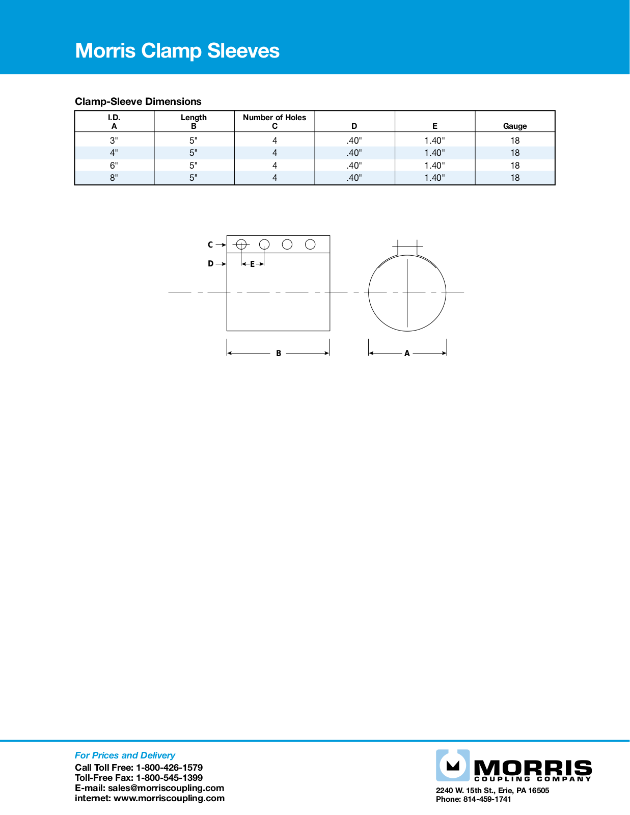 Morris Clamp Sleeves User Manual