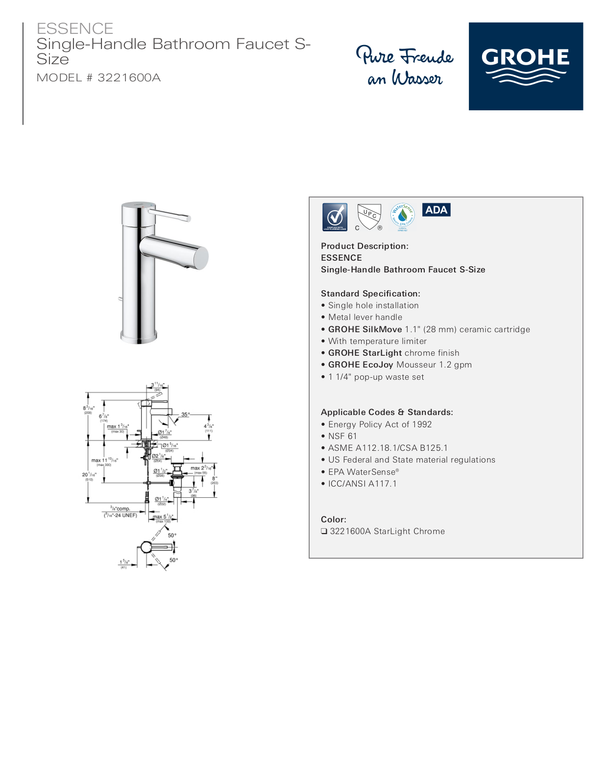 GROHE GRH5315 Specifications - ManualMachine.com