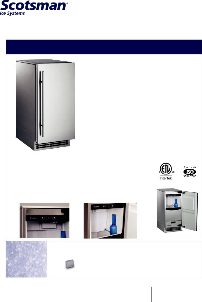 Scotsman Ice Machine SCN60GA-1SS User Manual