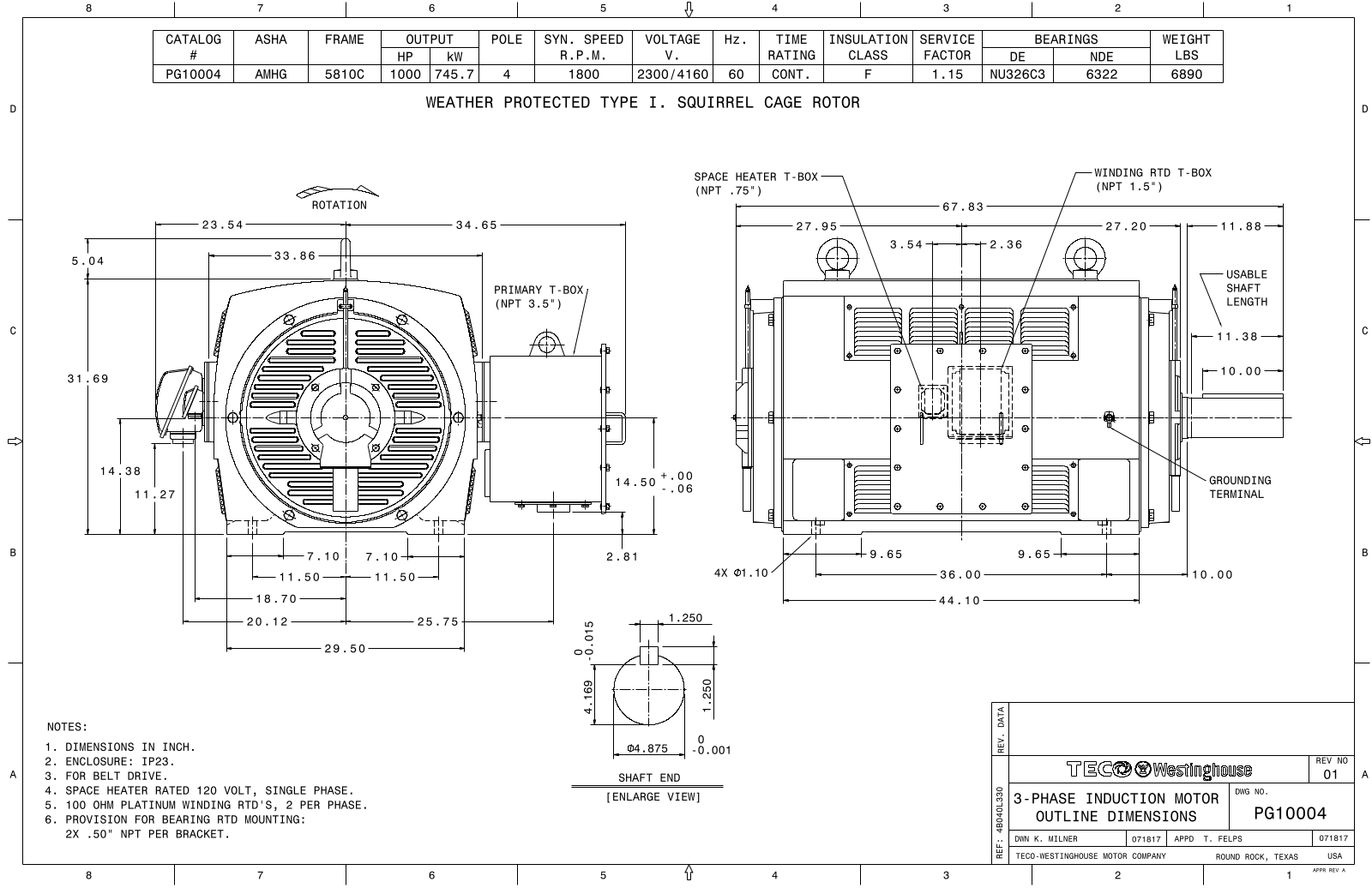 Teco PG10004 Reference Drawing