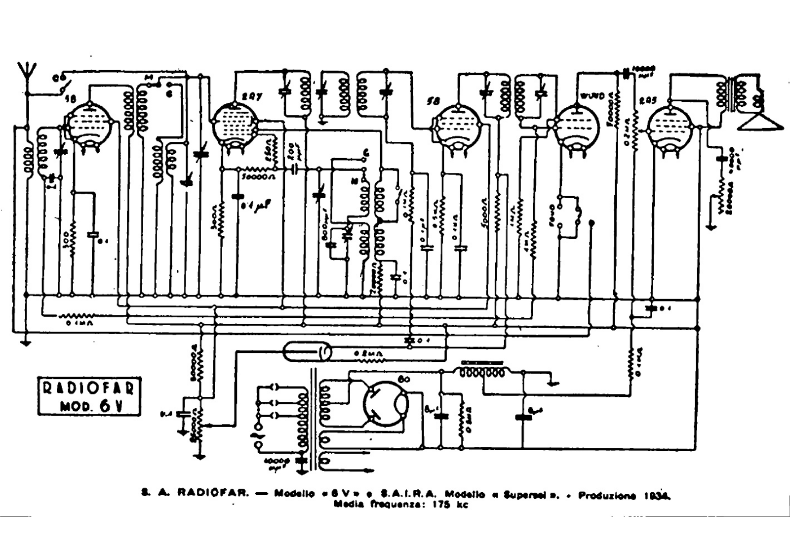 Radiofar 6v schematic