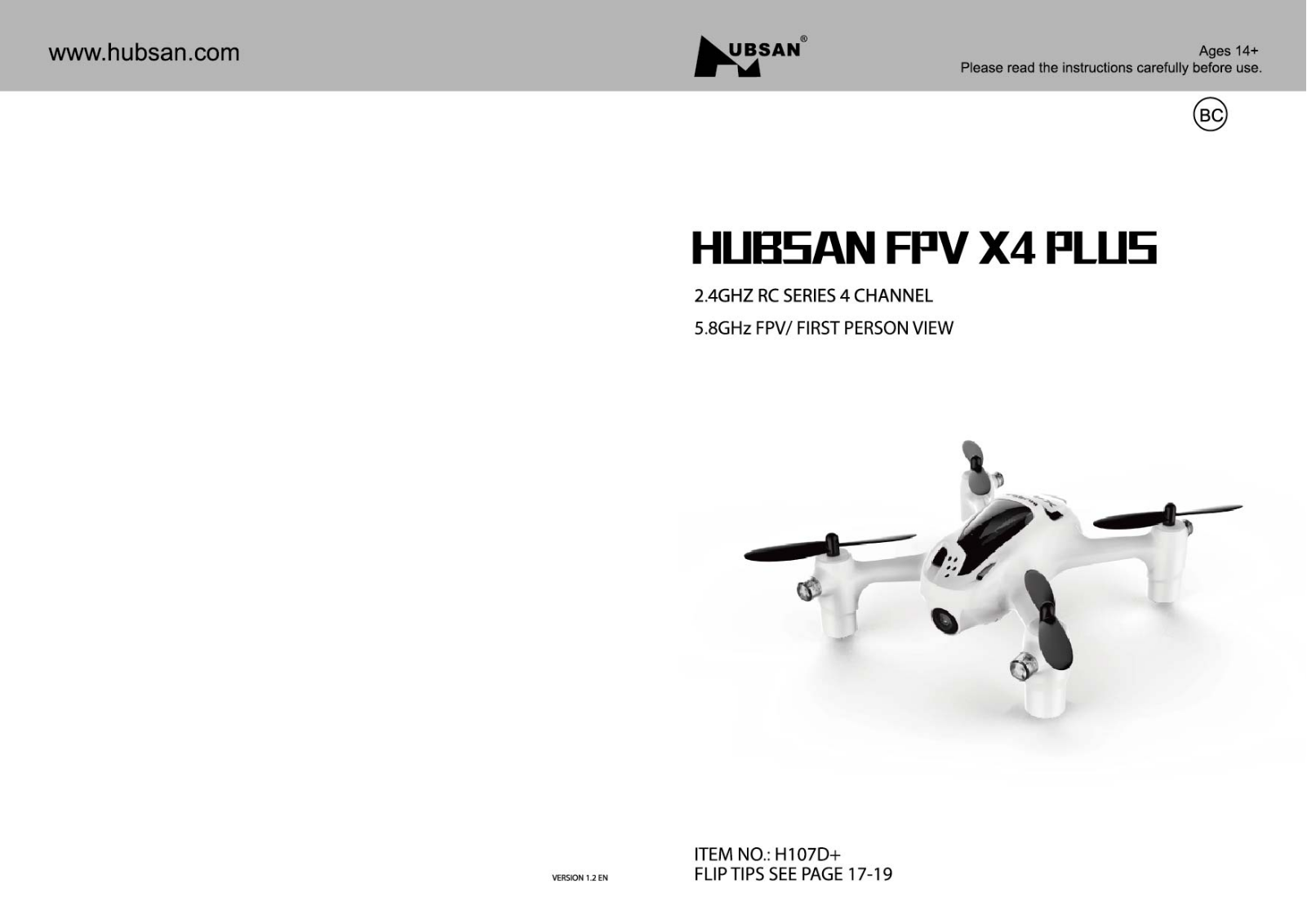 HUBSAN H107D User manual