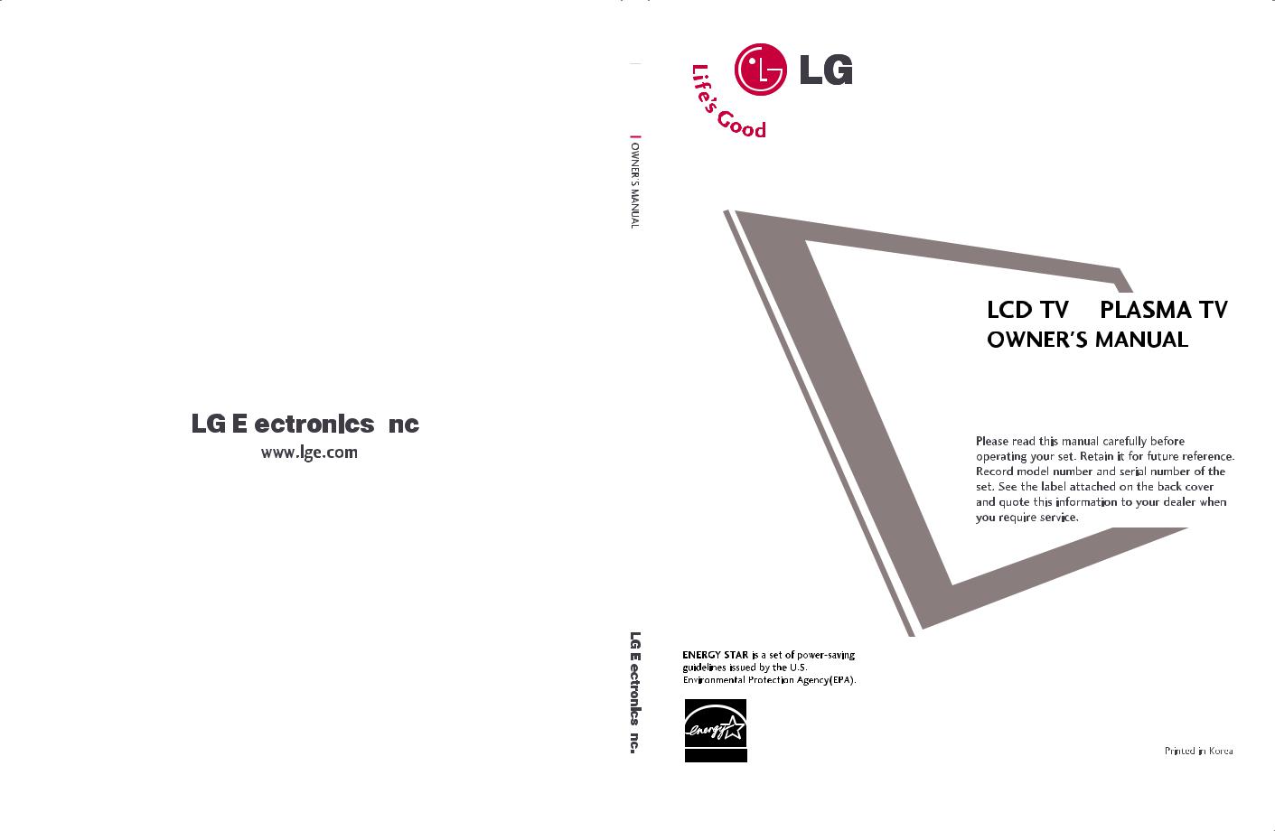 LG 32LDBT, 37LDBT, 42LDBT Users manual