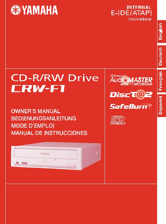 Yamaha CRW-F1, CRW-NB User Manual