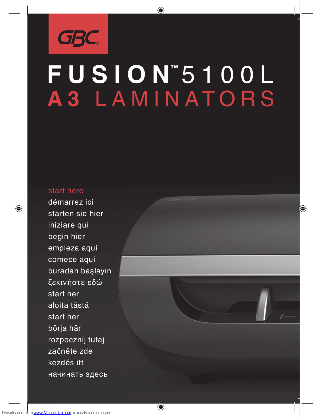 GBC FUSION 5100L Start Here Manual