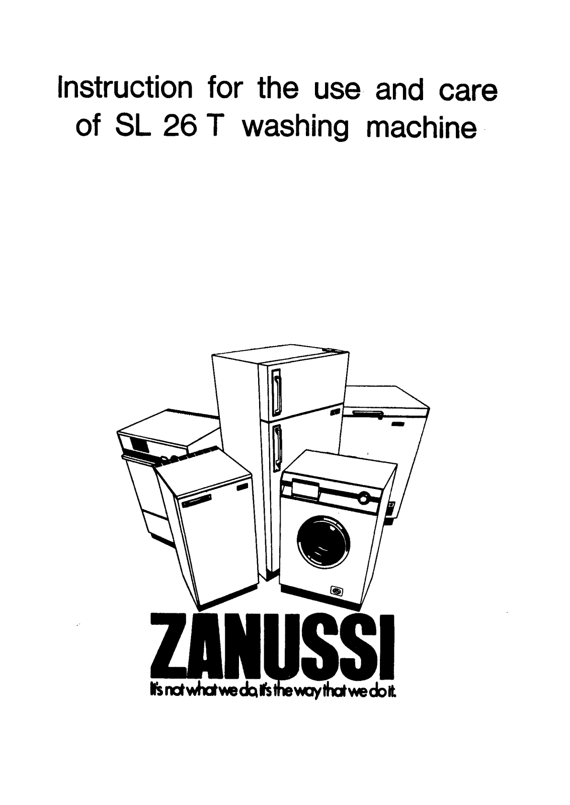 Zanussi SL 26 T User Manual