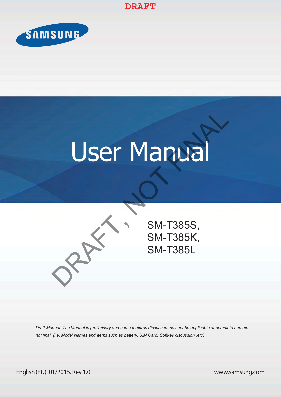 Samsung SMT385KOR Users Manual