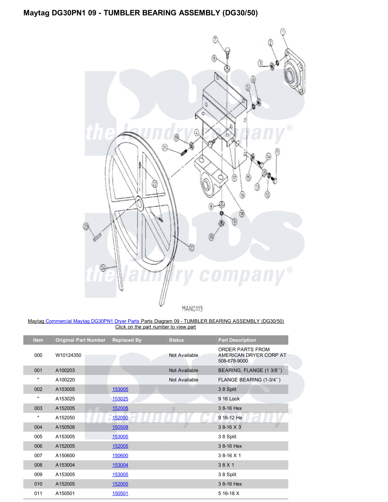 Maytag DG30PN1 Parts Diagram