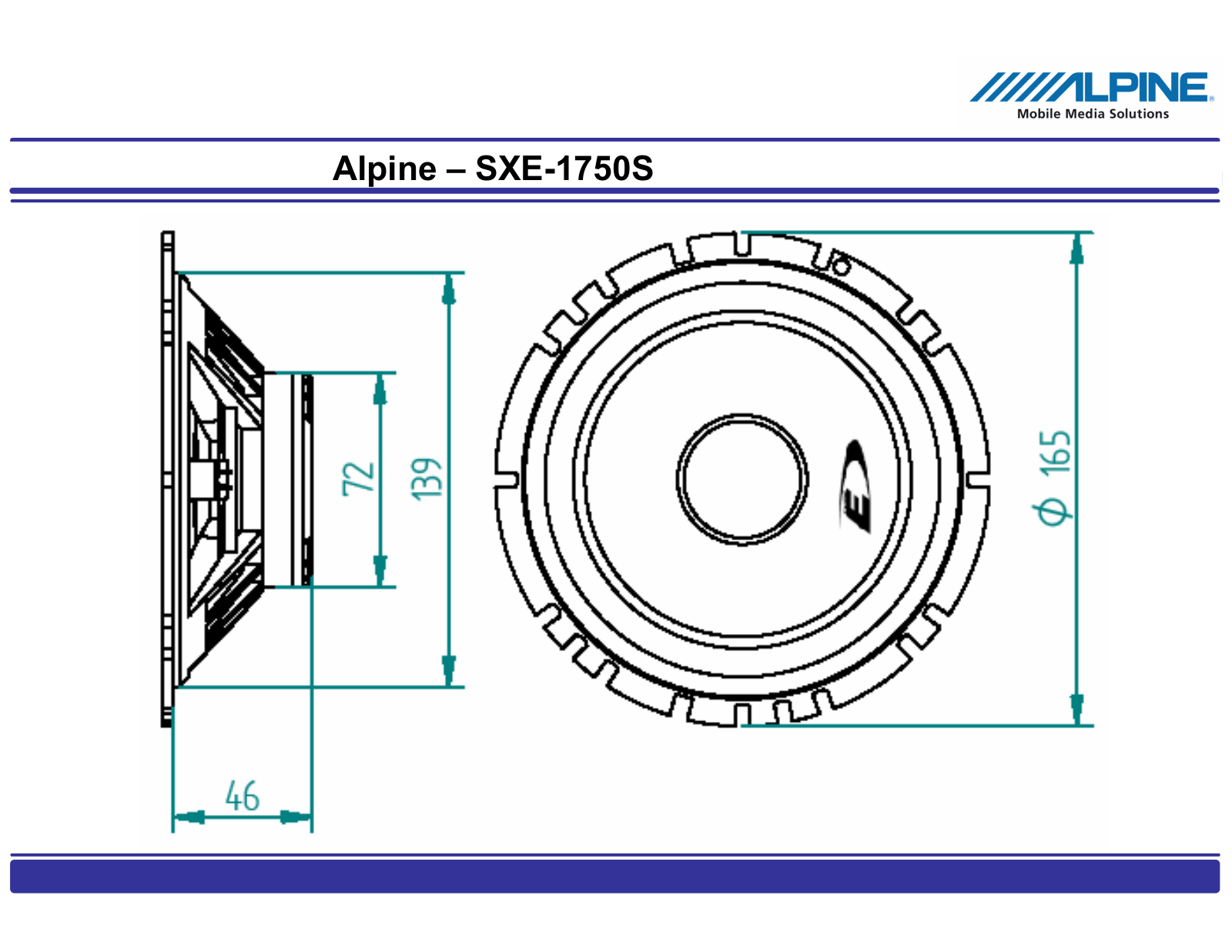 Alpine SXE-1750S User Manual