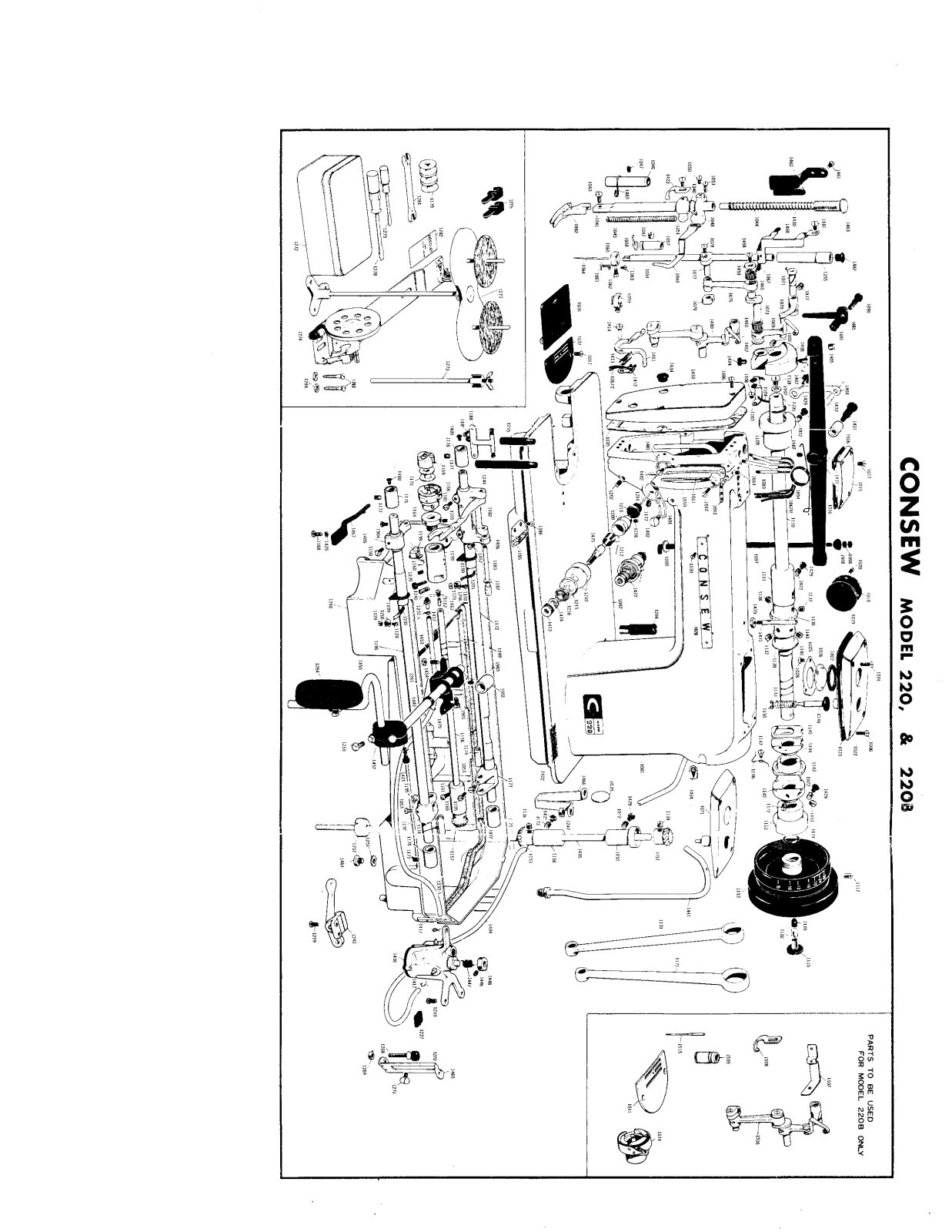 CONSEW 220, 220B Parts List