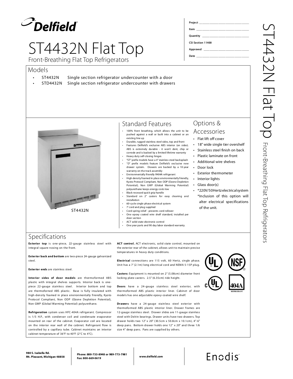 Delfield ST4432N User Manual