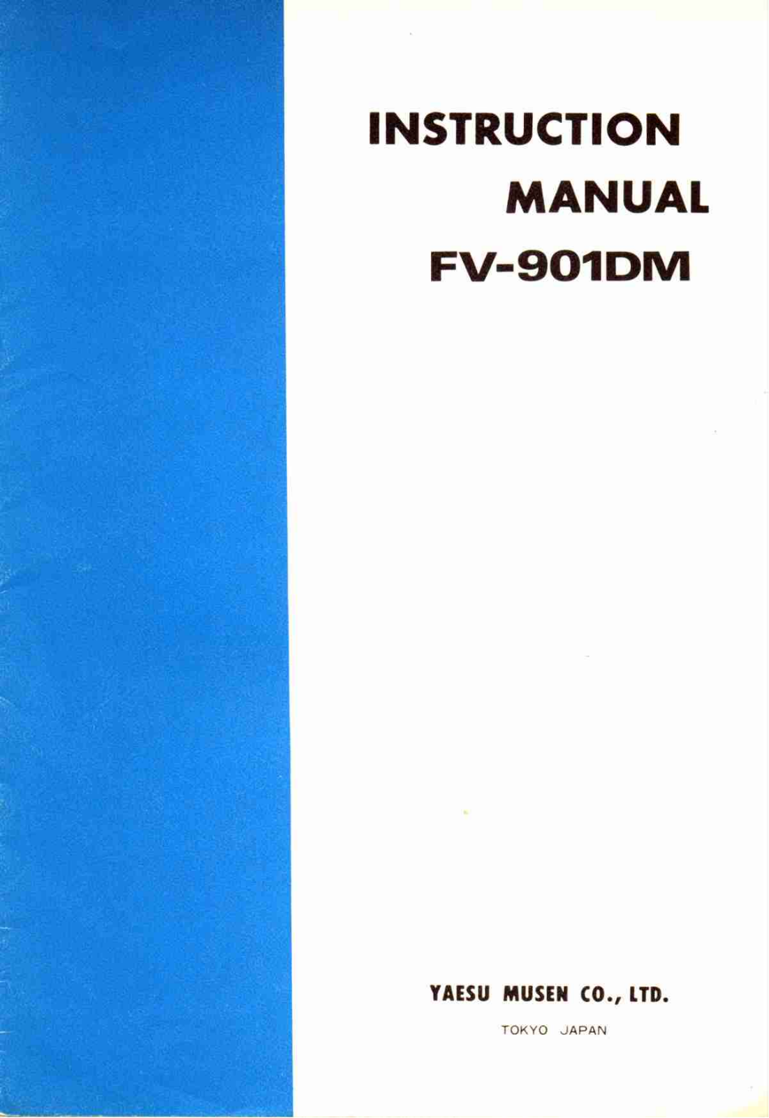 Yaesu FV-901DM User Manual