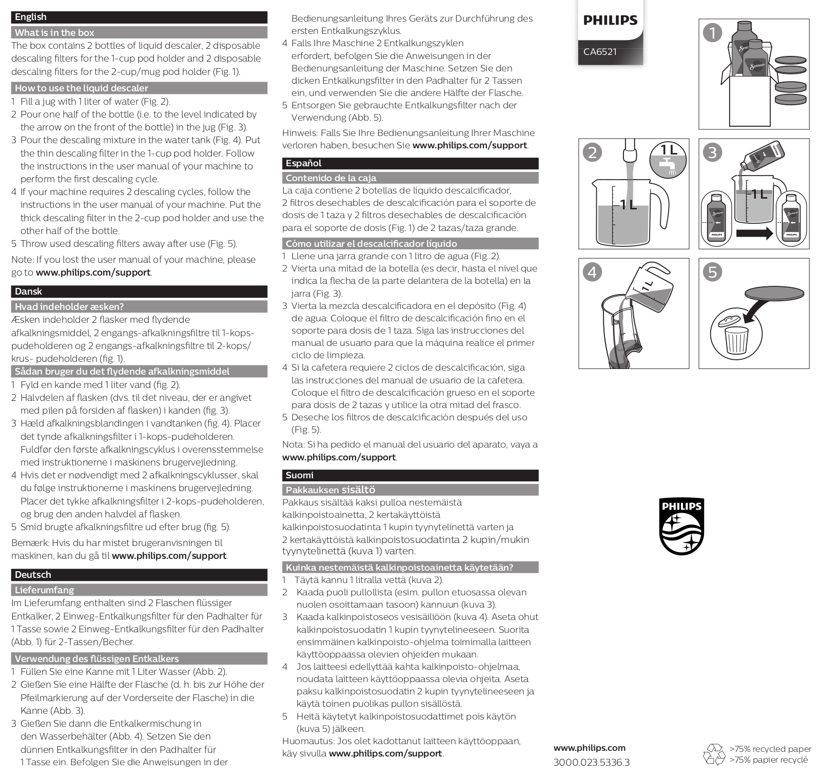 Philips CA6521 User Manual