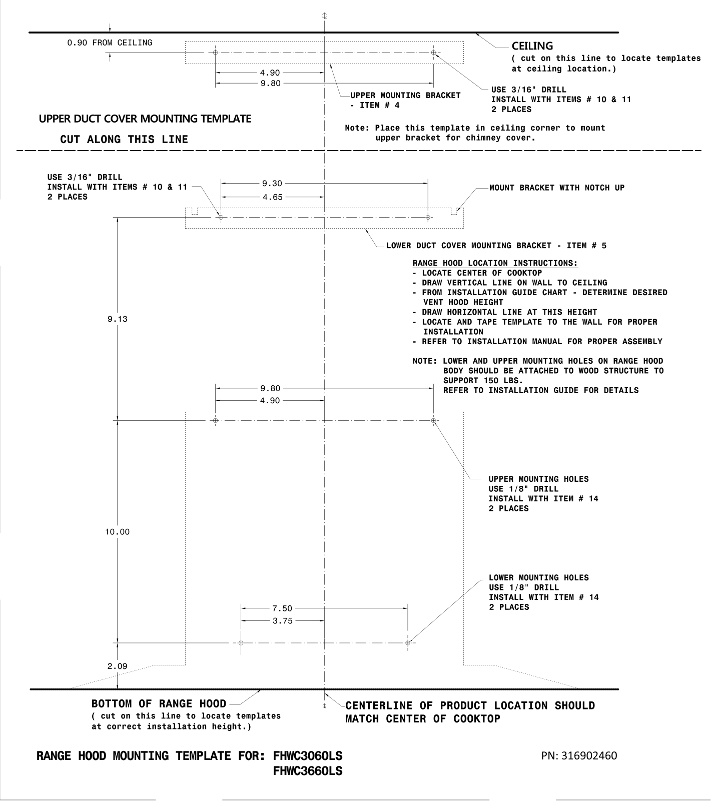Frigidaire FHWC3060LSA, FHWC3660LSA Installation Guide - ManualMachine.com