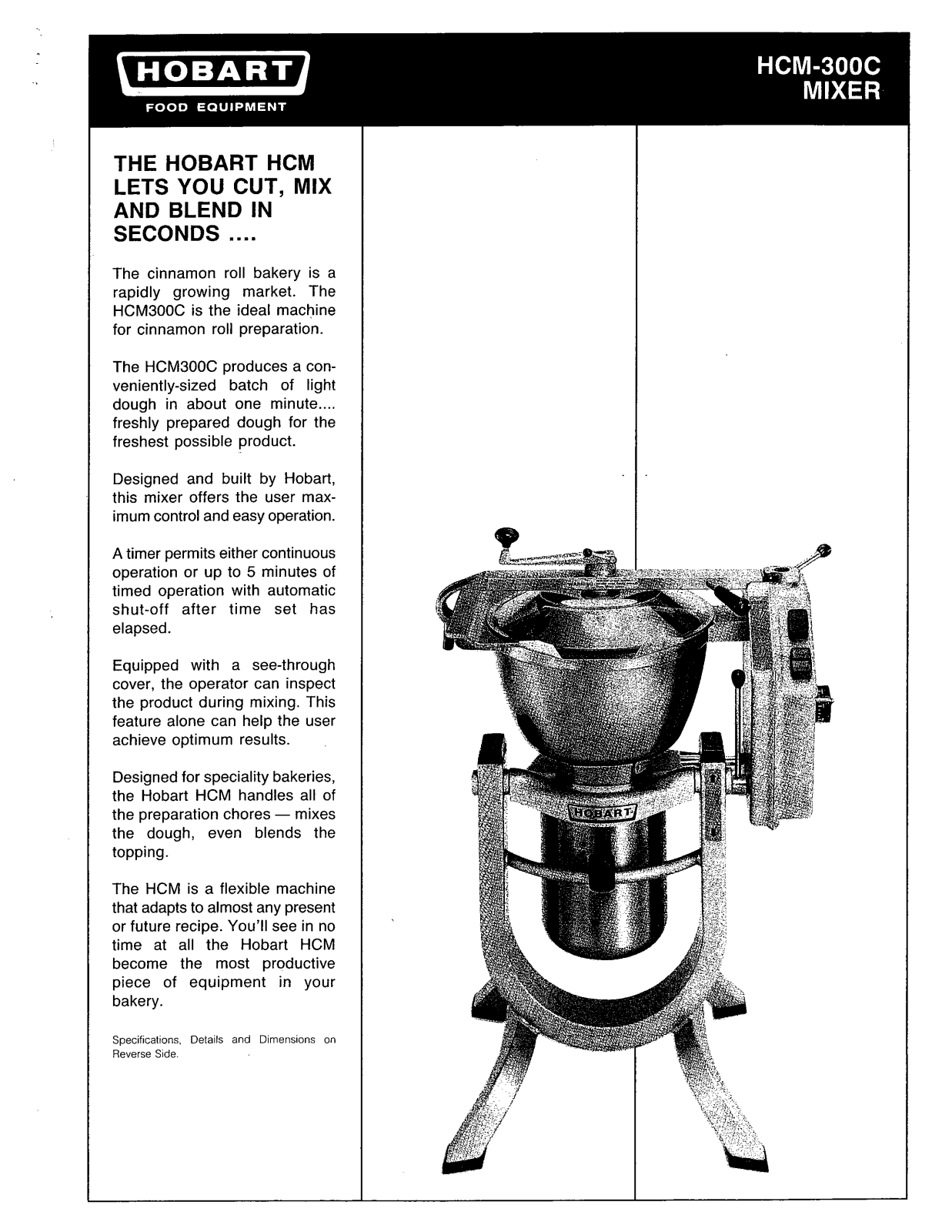 Hobart HCM-300C User Manual