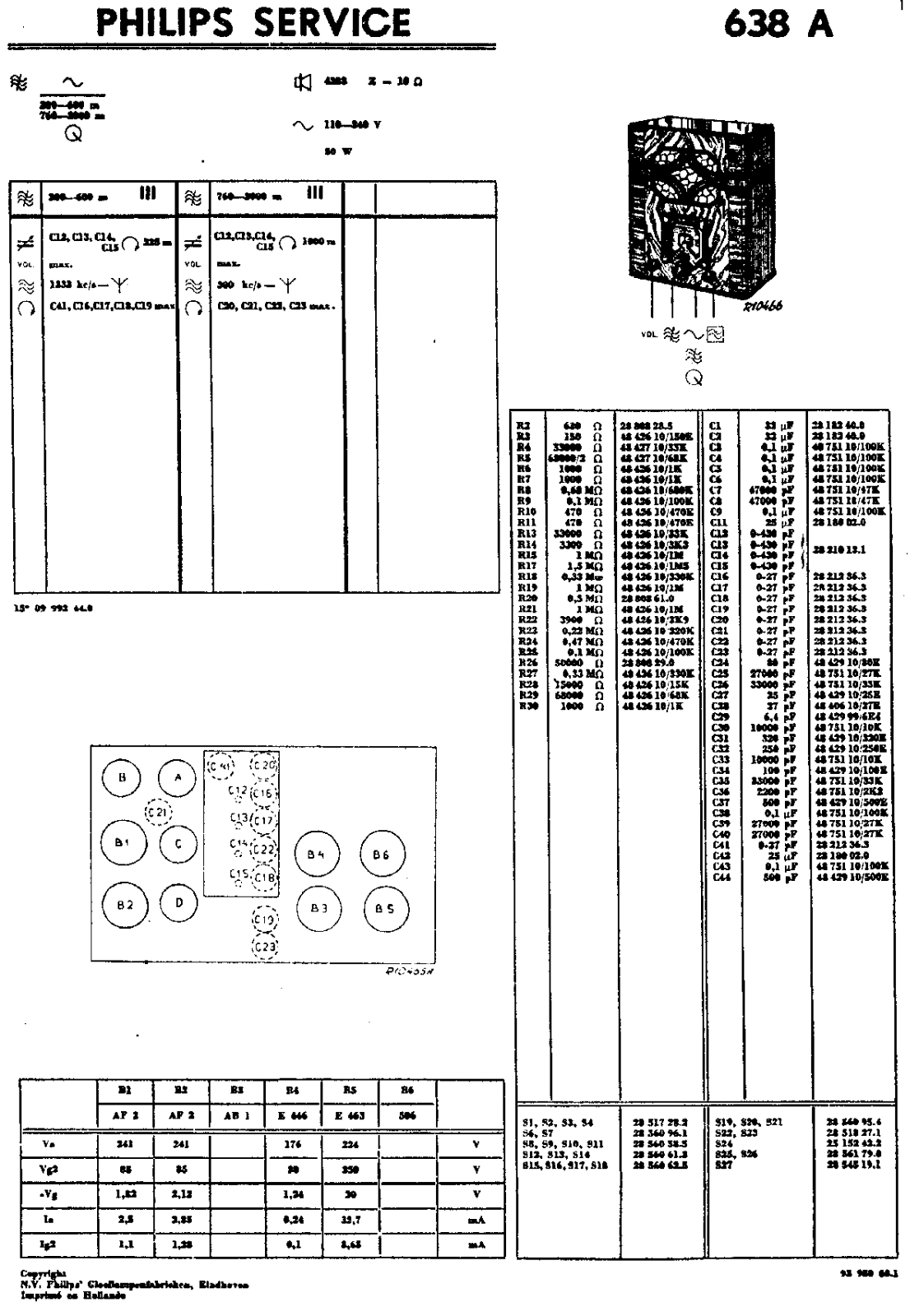 Philips 638-A Service Manual