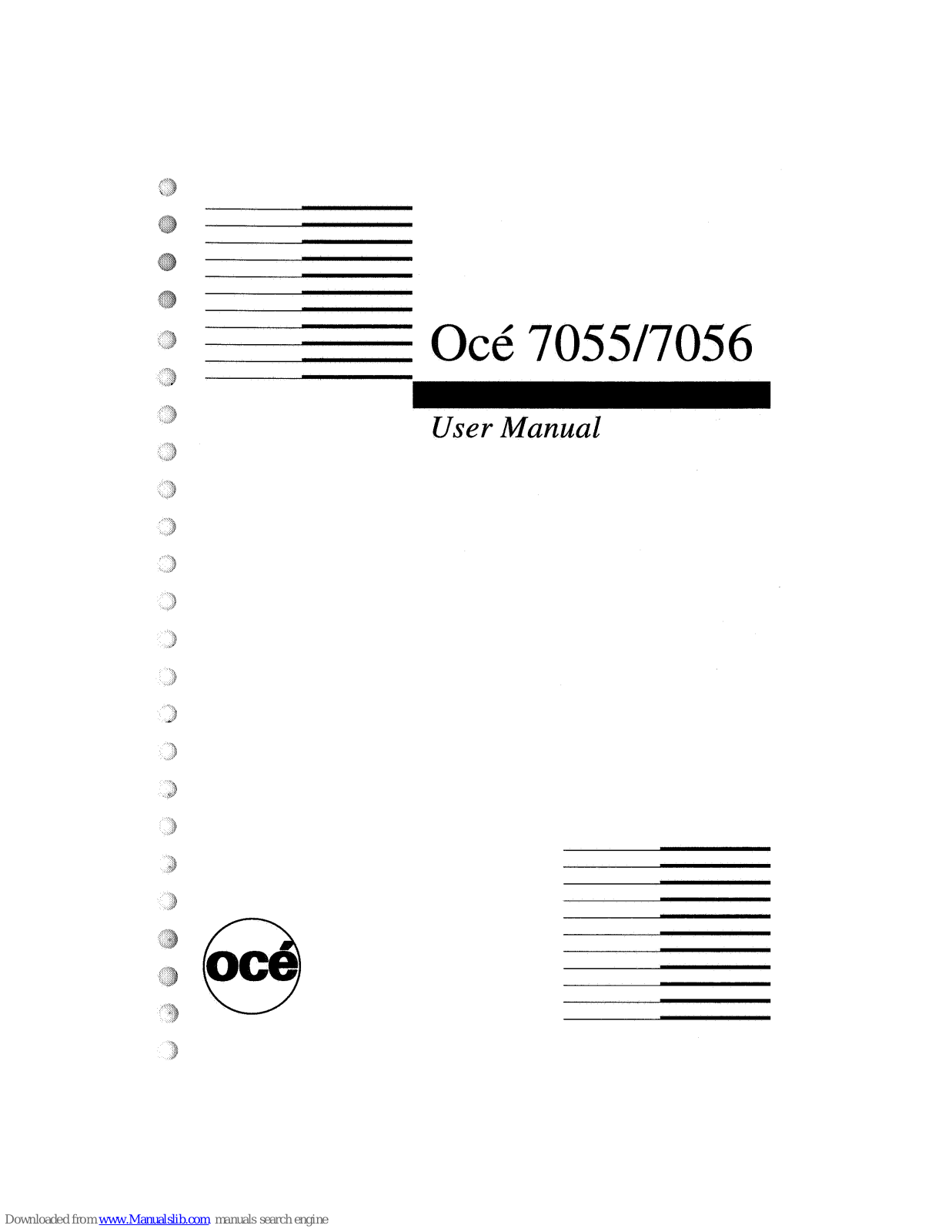 Oce 7055, 7056 User Manual