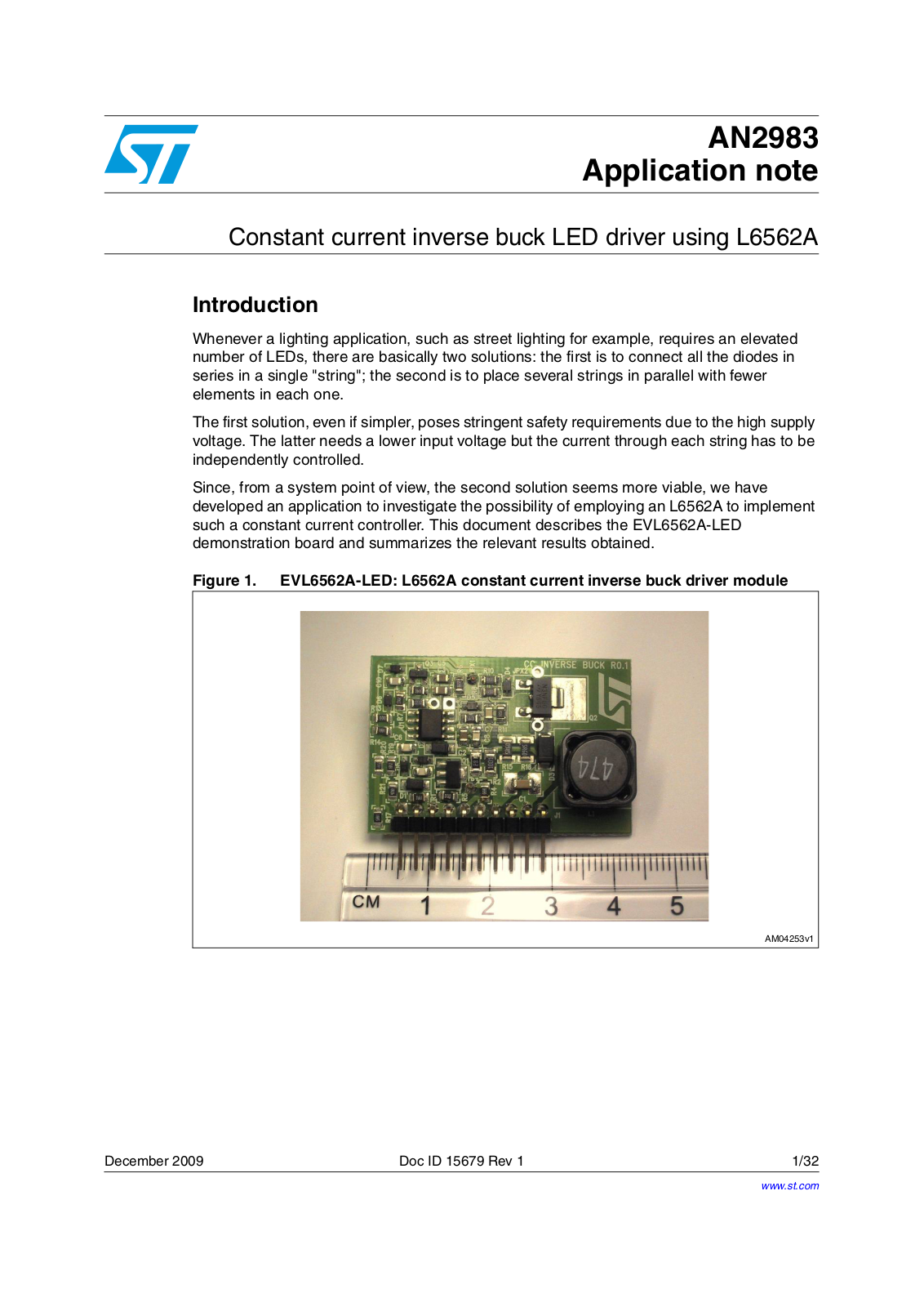 ST AN2983 APPLICATION NOTE