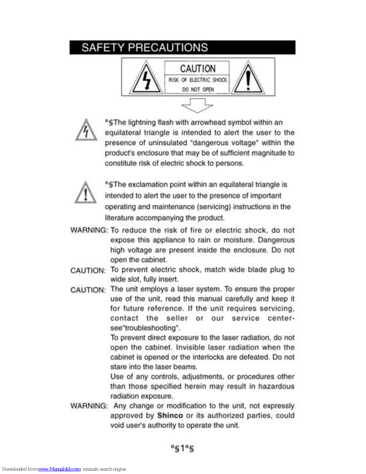 Shinco sdp-5860 User Manual