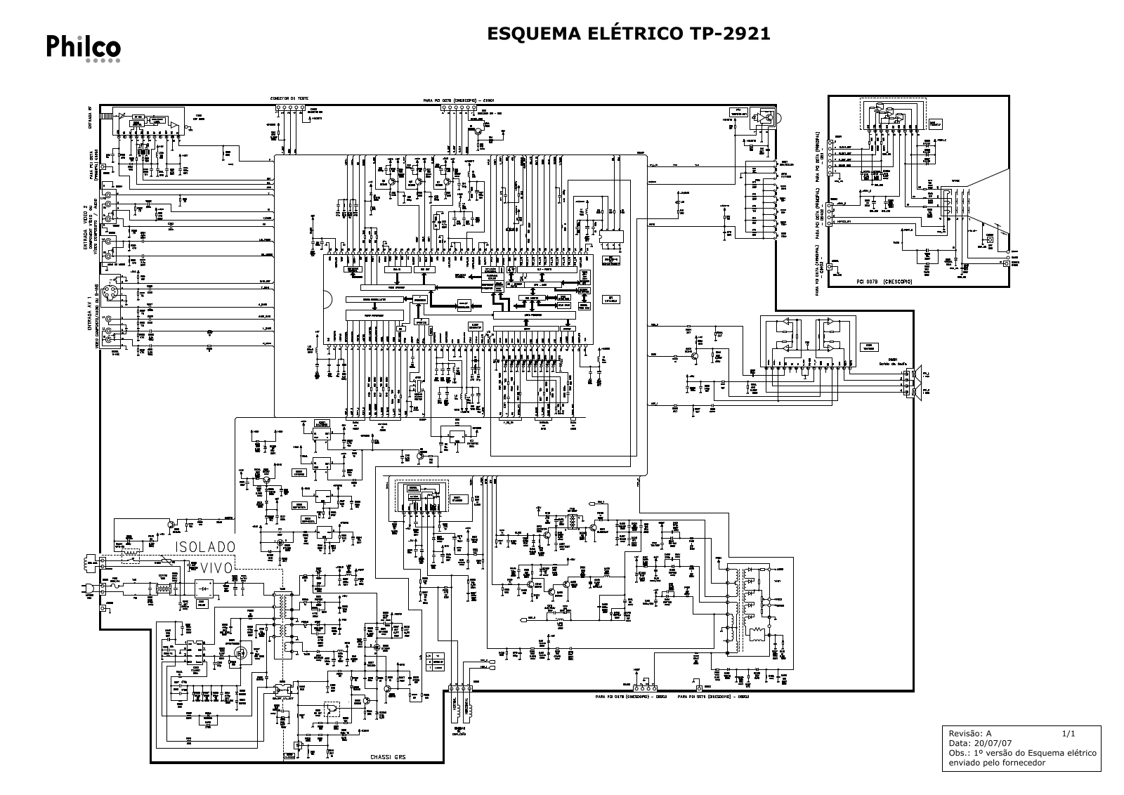 Philco TP 2921 Schematic