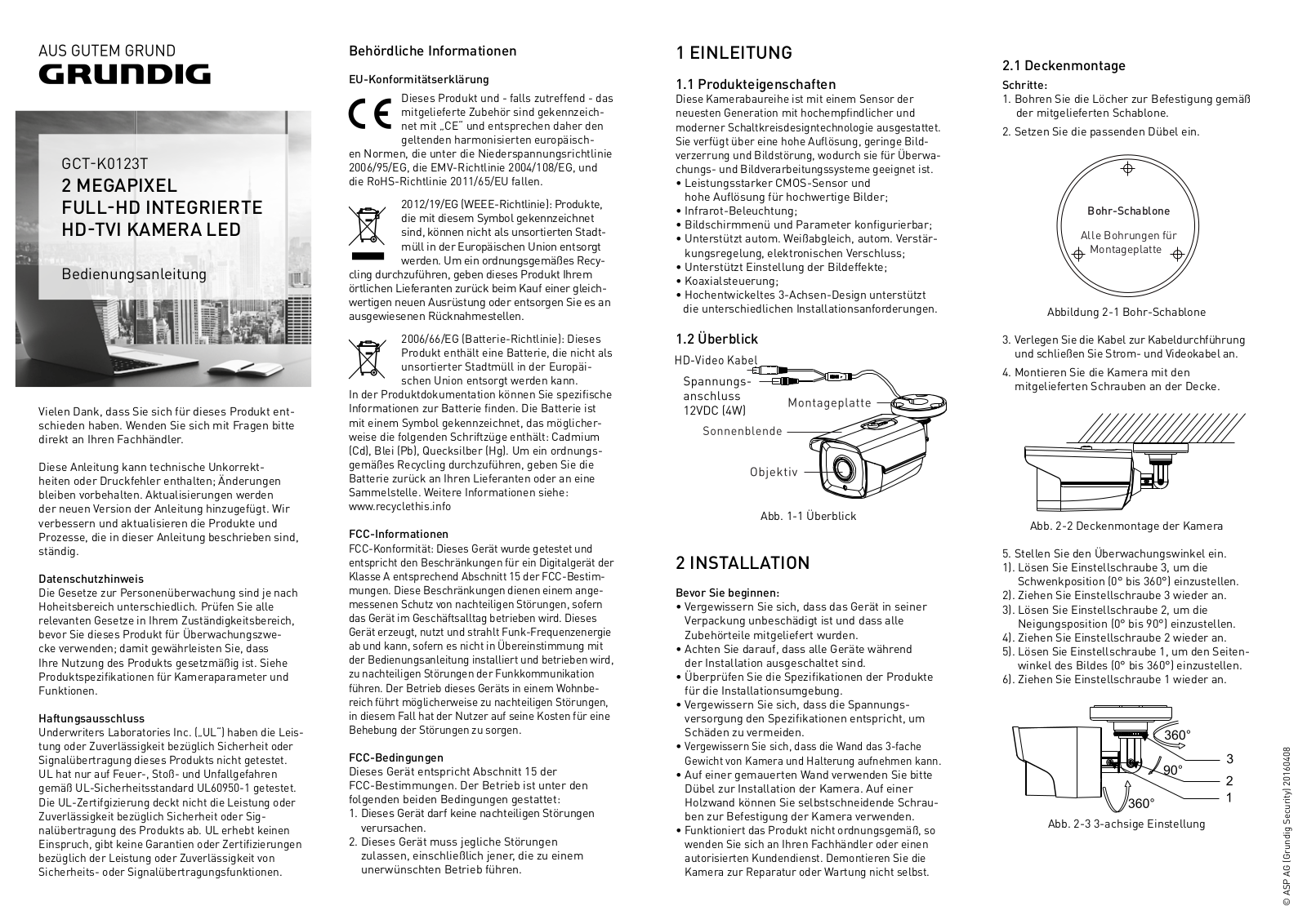 Grundig GCT-K0123T User Guide