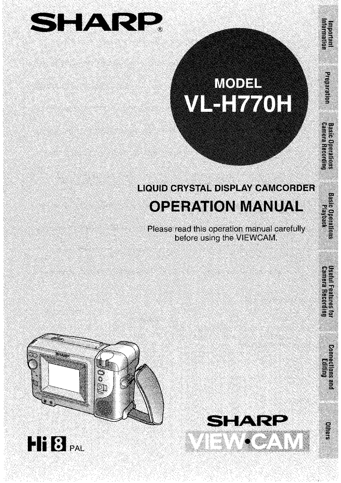 Sharp VL-H770H User Manual