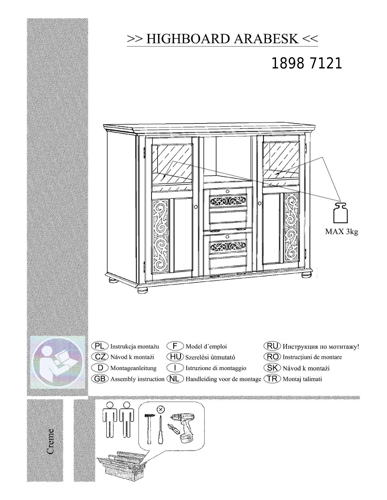 Home affaire Arabesk Assembly instructions