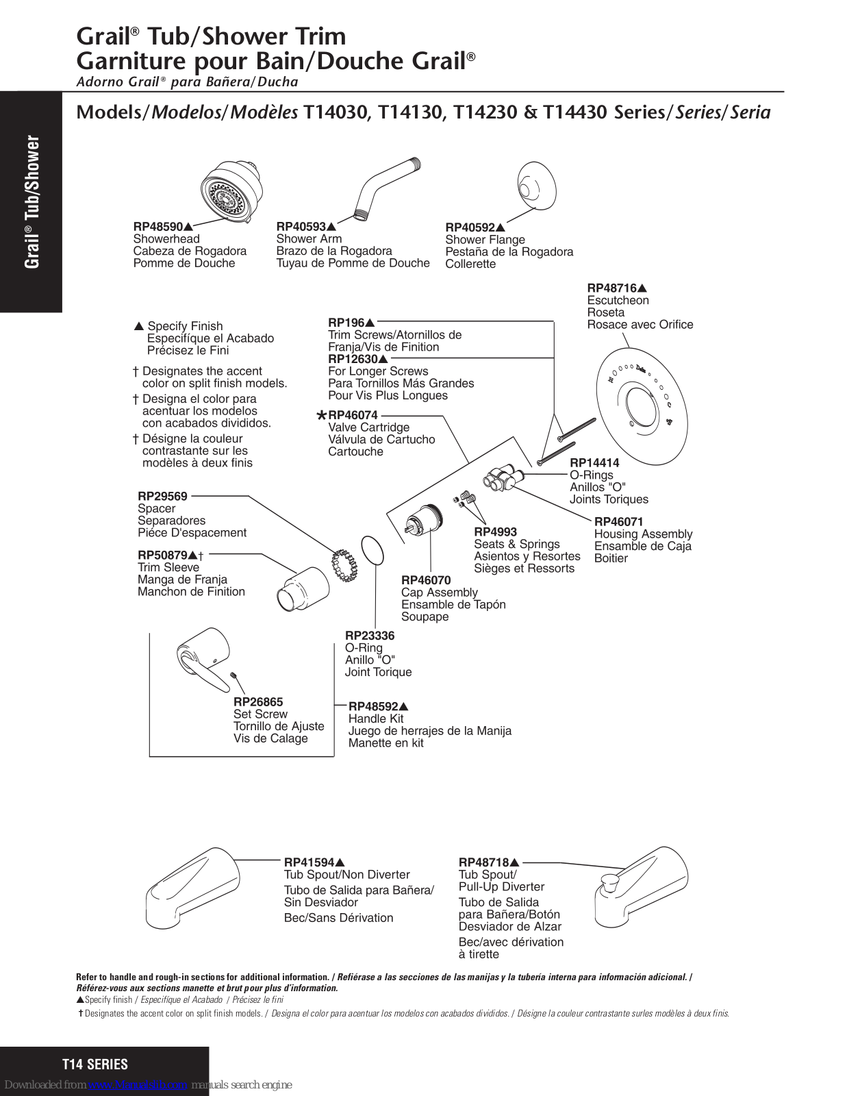 Delta Grail T14030 Series, Grail T14130 Series, Grail T14230 Series, Grail T14430 Series Installation Manual