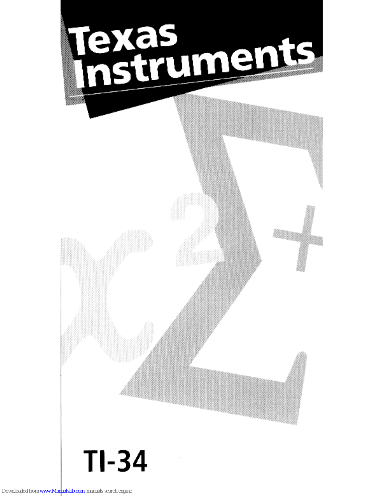 Texas Instruments TI-34 - MultiView Scientific Calculator User Manual