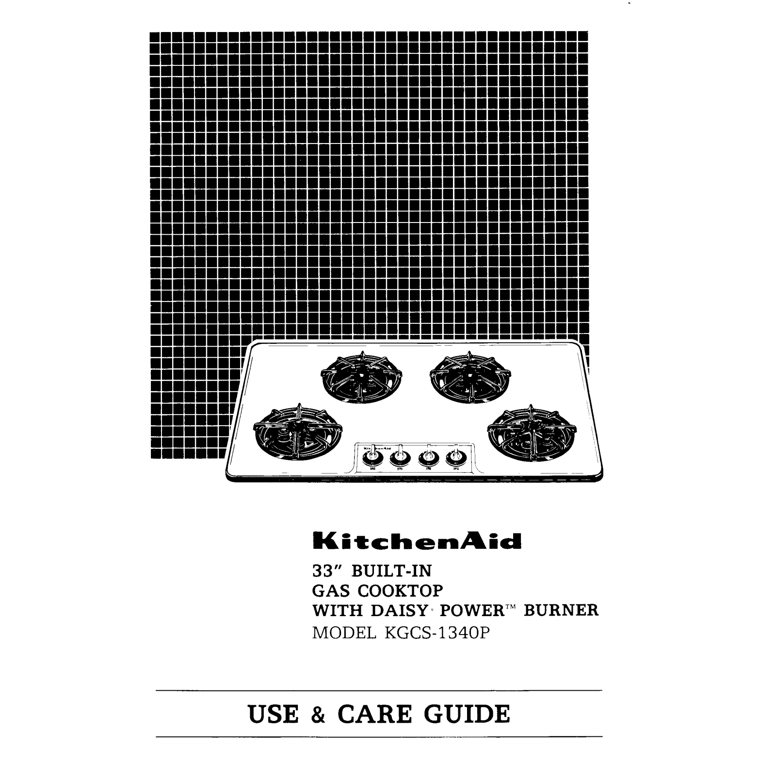 KitchenAid KGCS-1340P Owner's Manual