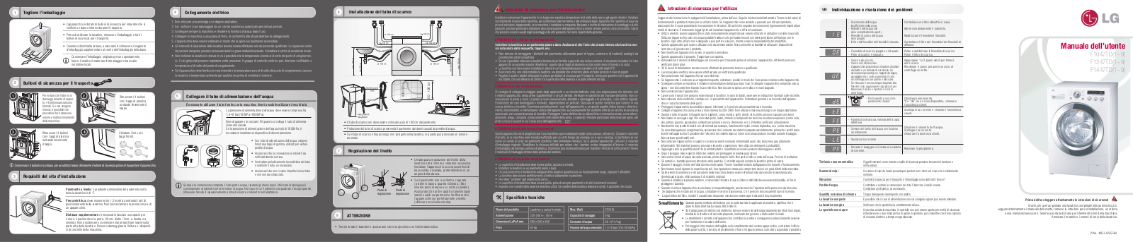 Lg F1047TD, F1247TD, F1447TD User Manual