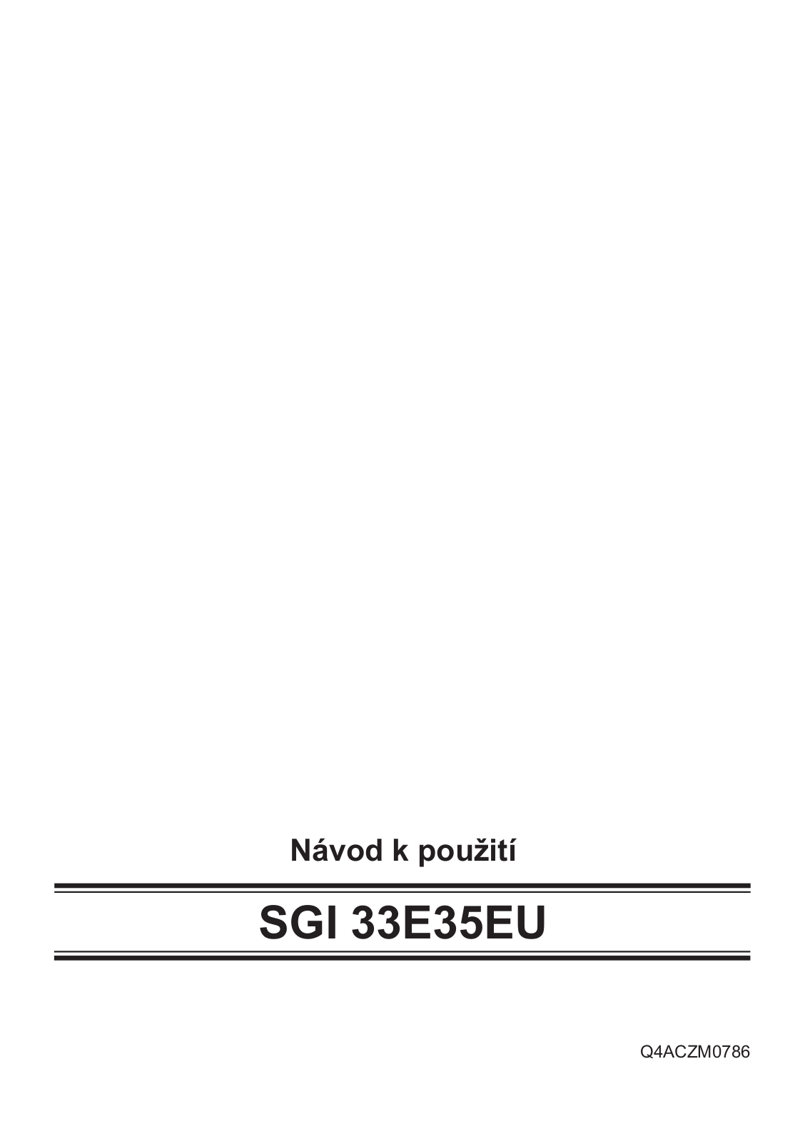 Bosch SGI 33E35 EU User Manual