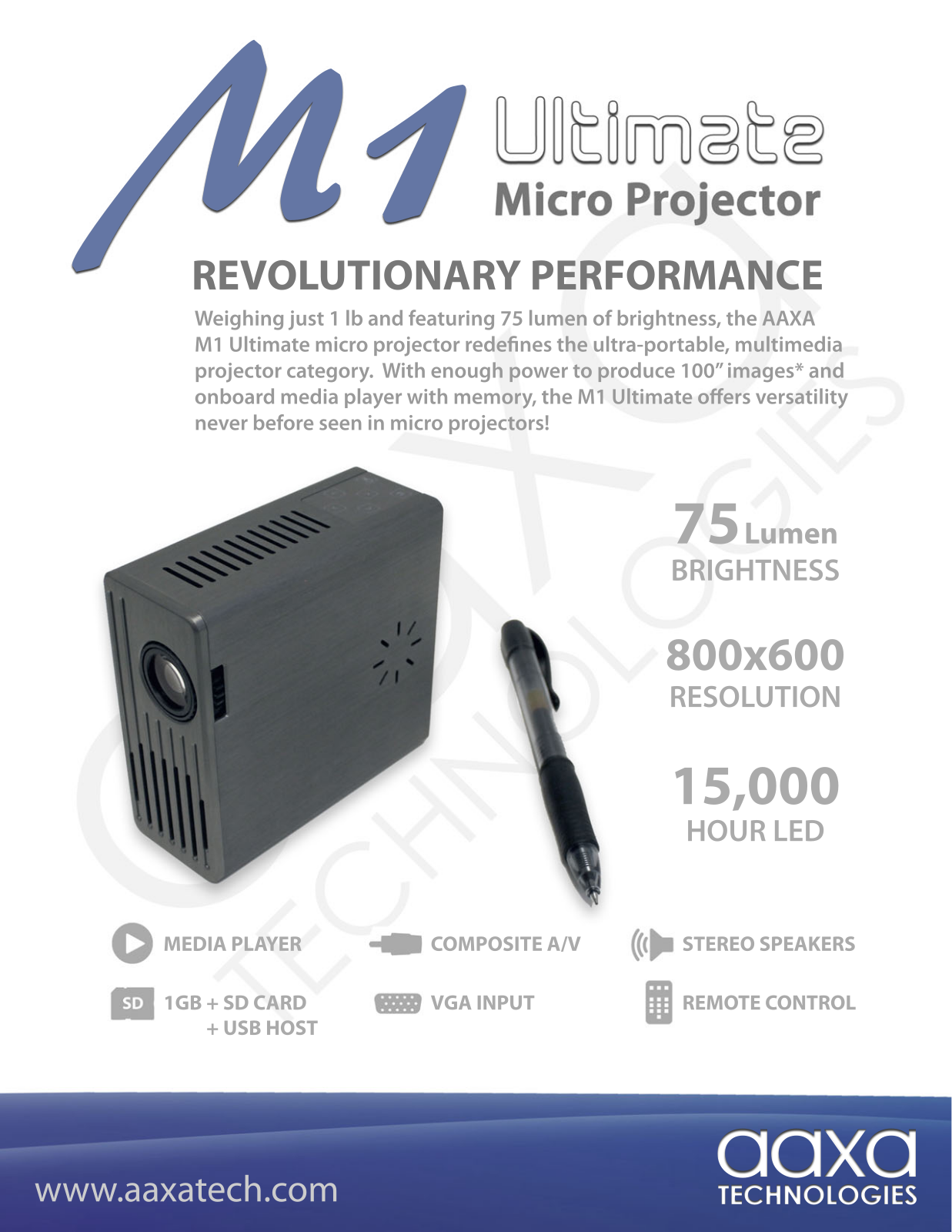 AAXA M1 Ultimate Product Sheet