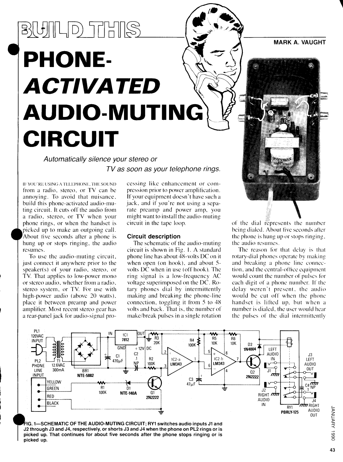 Telrad Phone Activated Audio Muting Circuit Service Manual