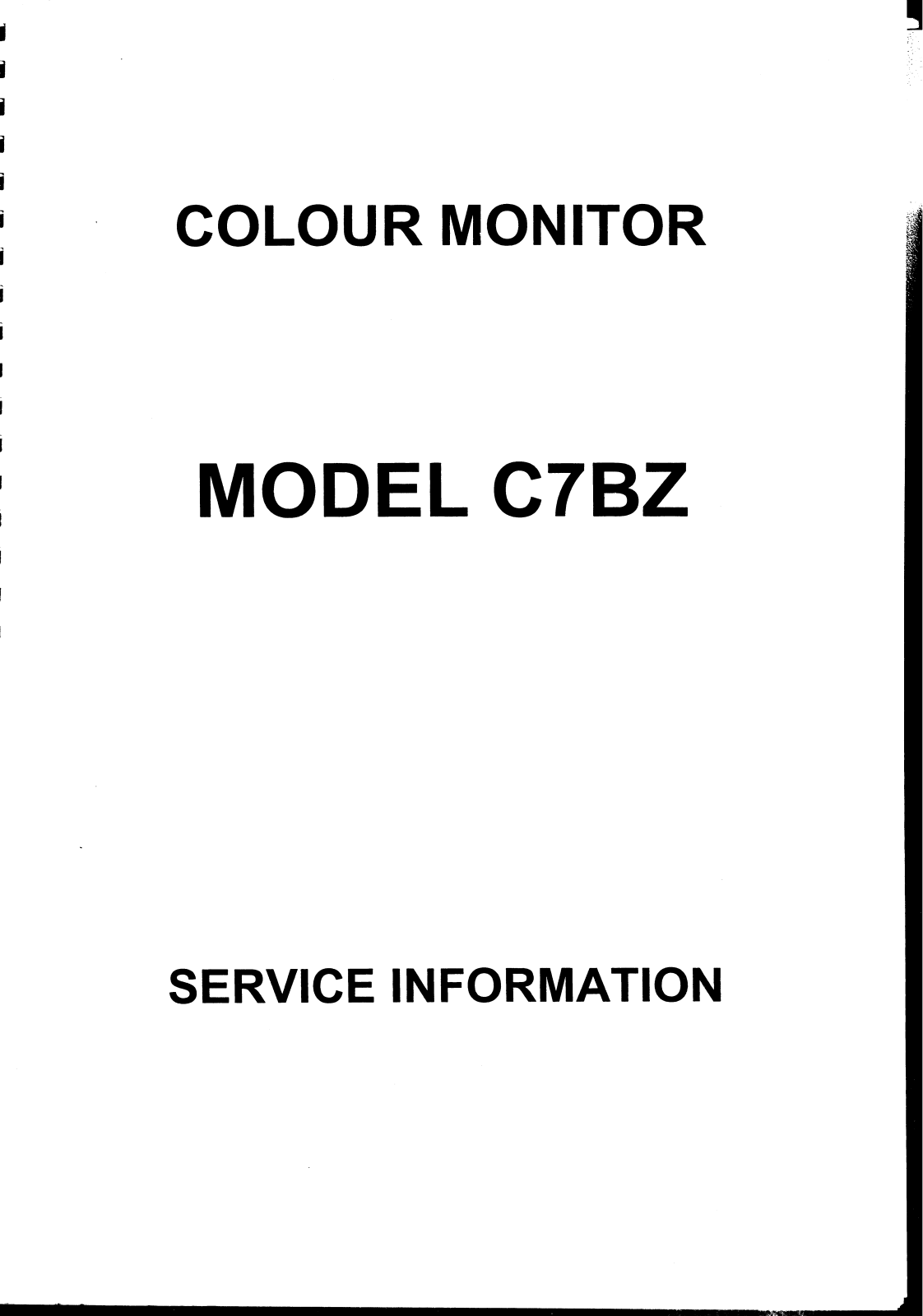 Tatung C7BZ Schematic