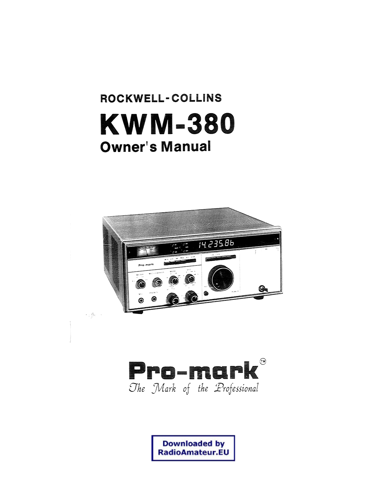 Collins Telecommunications KWM-380 Service manual